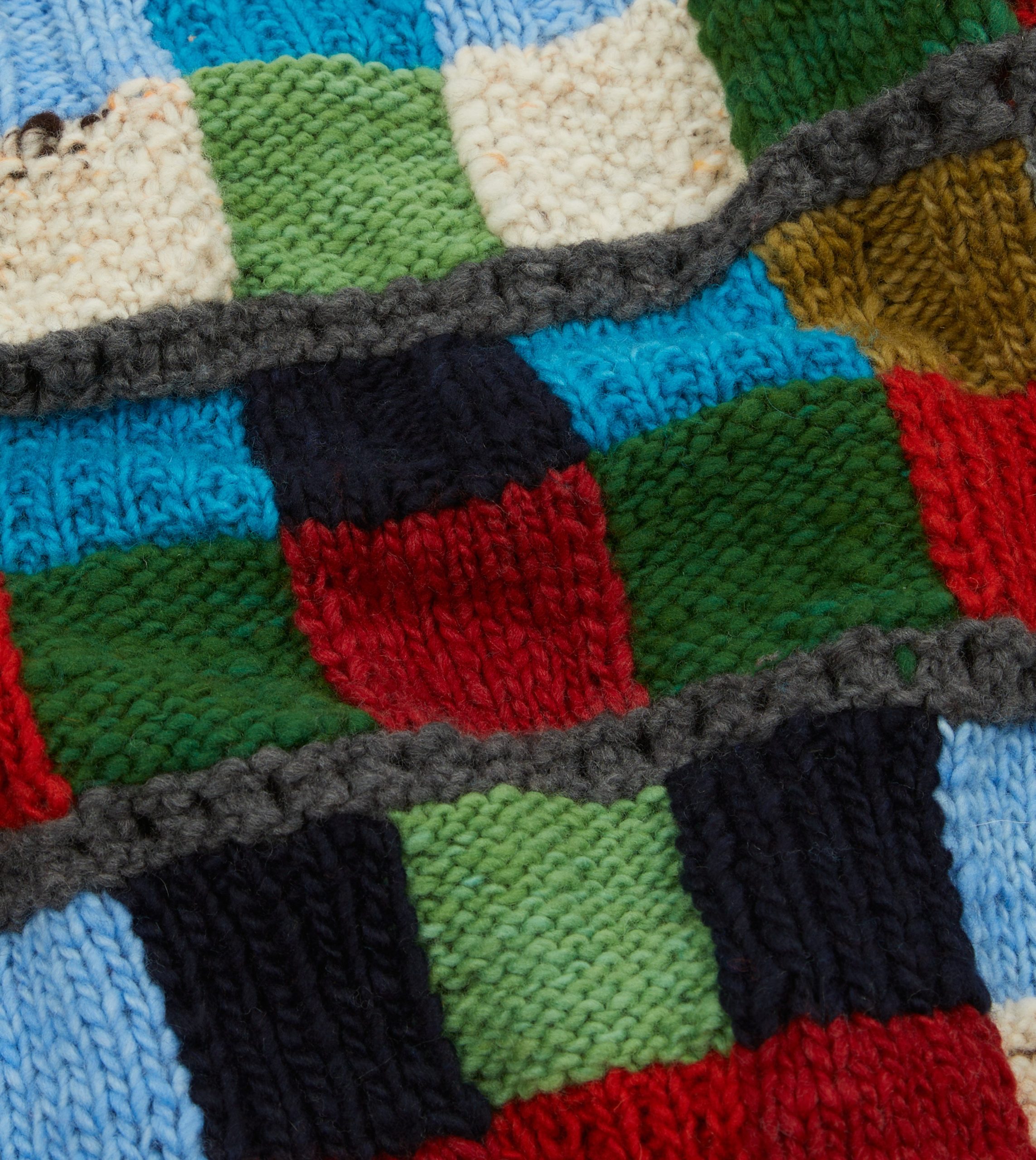 Chamula for Drake's Patchwork Merino Jumper - Image 2