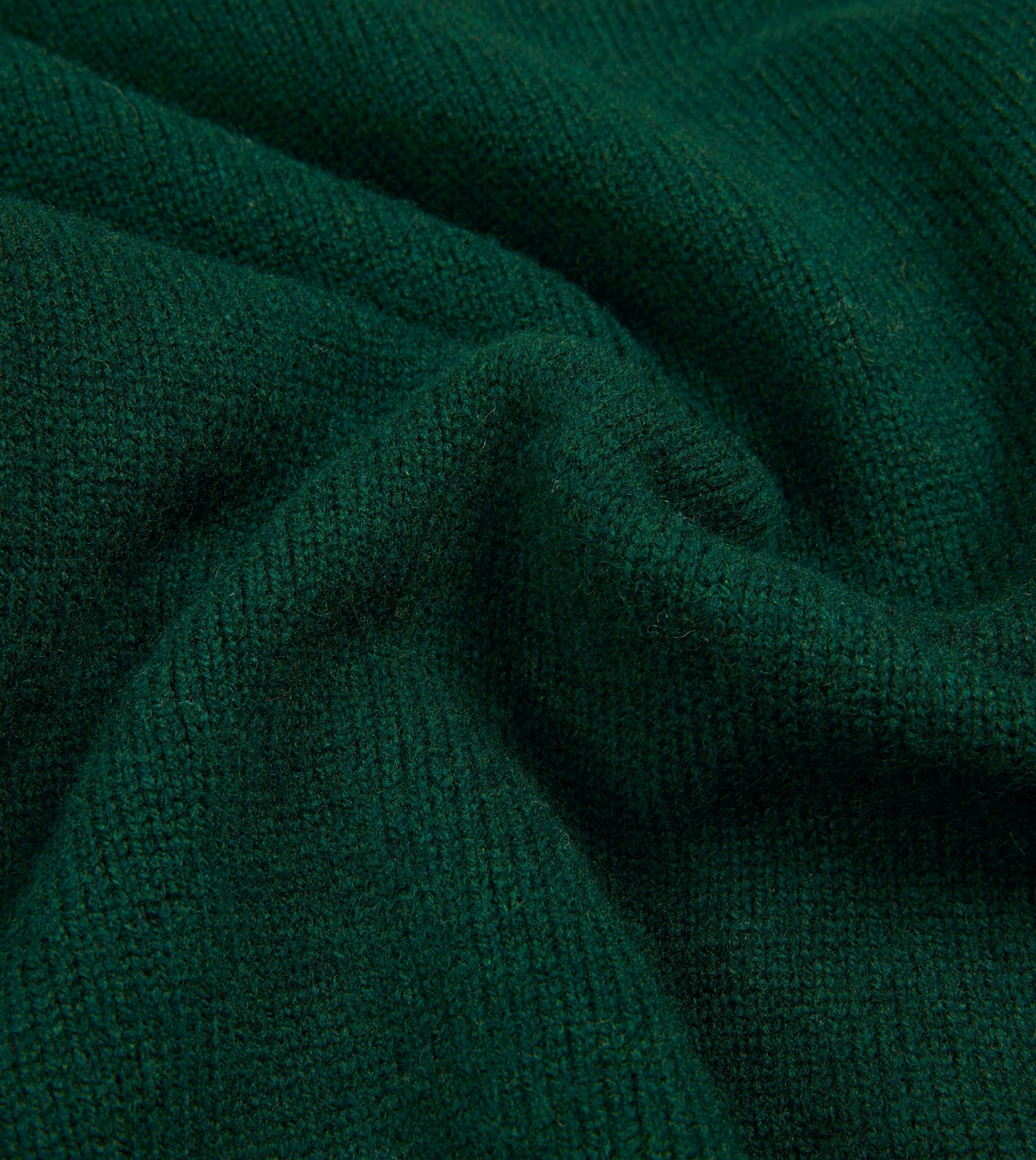 Dark Green Lambswool 6 Button Cardigan - Image 2