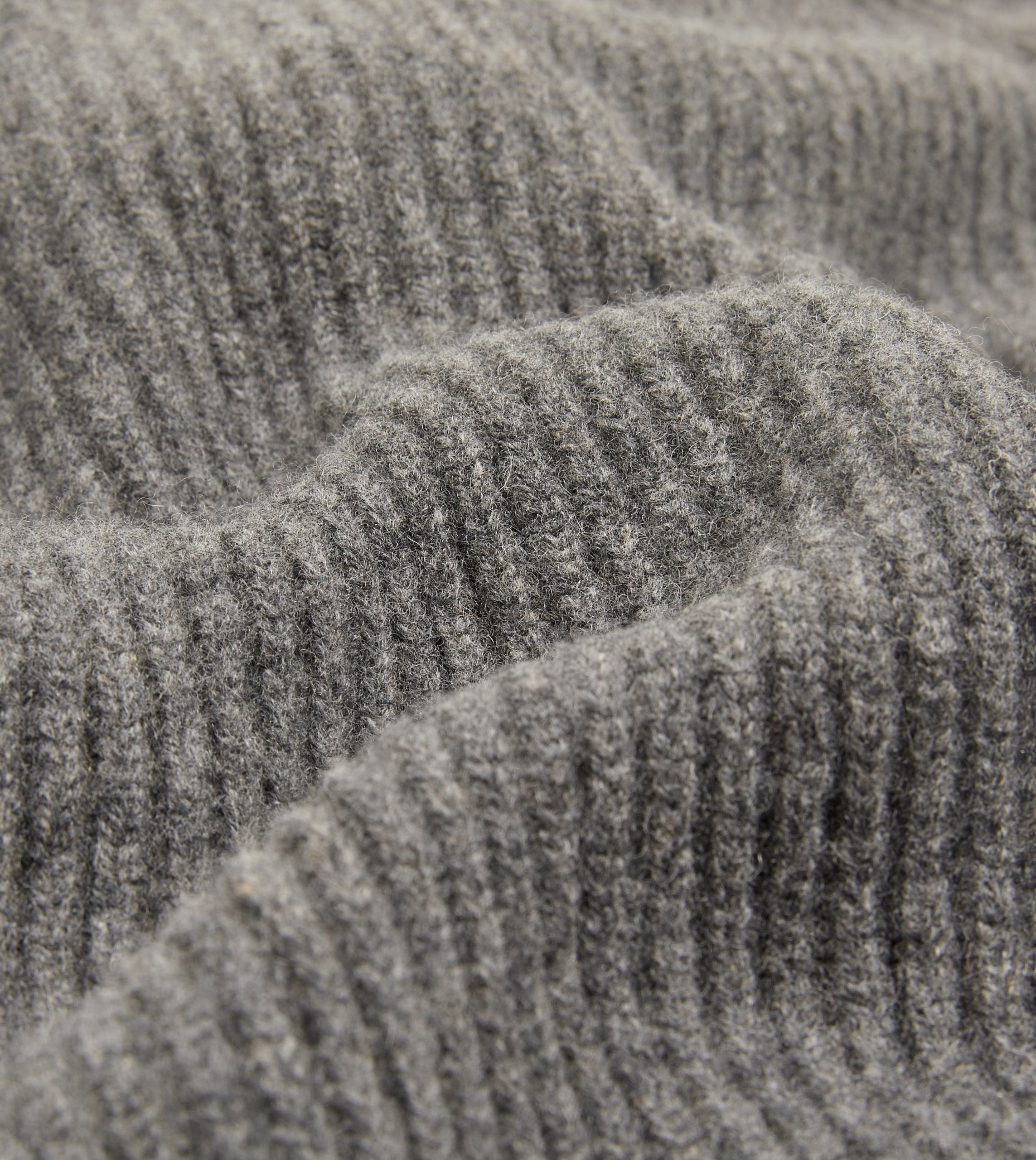 Grey Lambswool Shawl Collar Cardigan - Image 2