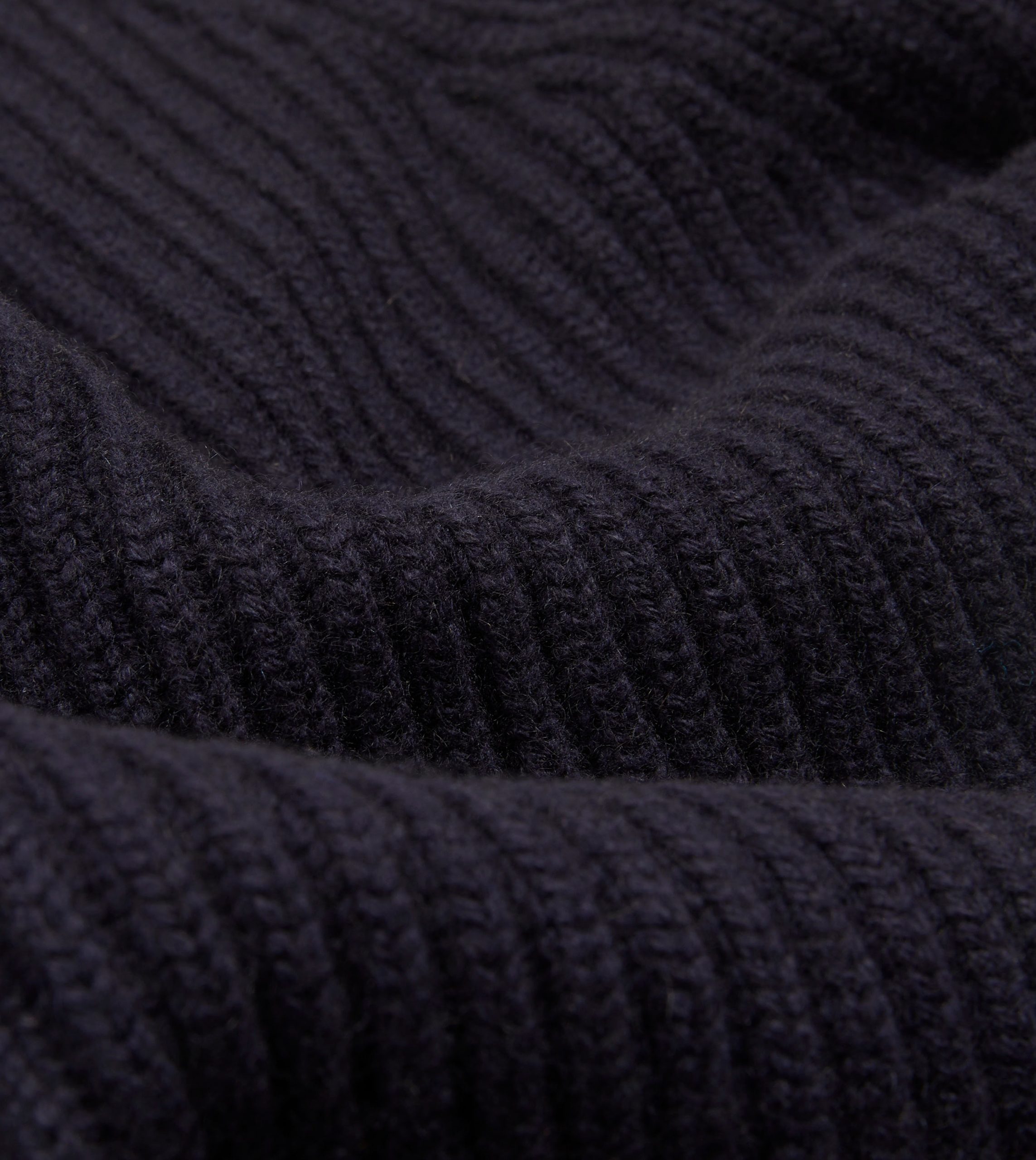 Navy Cashmere Shawl Collar Cardigan - Image 2