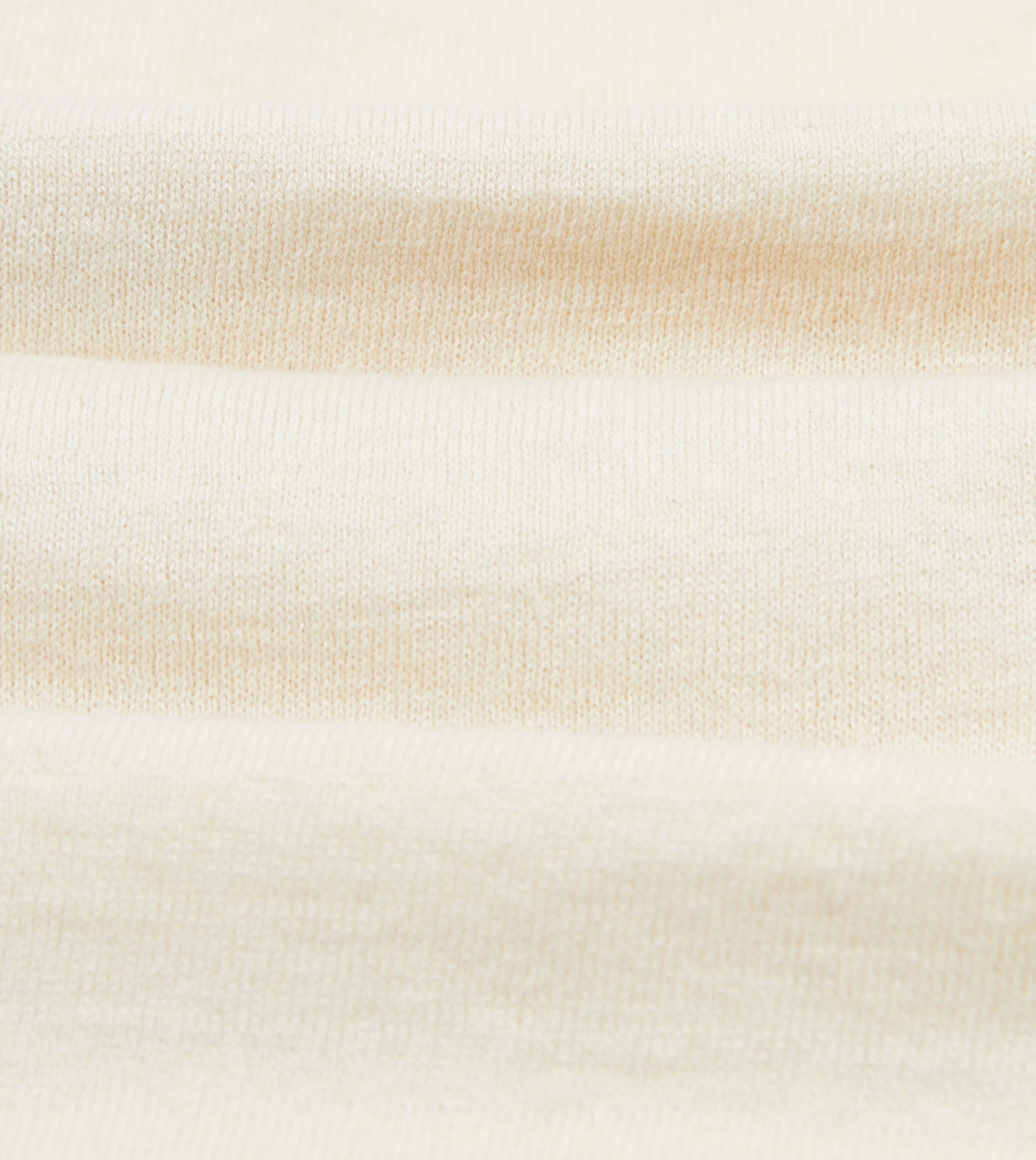 Ecru Knitted Linen-Cotton Short-Sleeve Polo Shirt - Image 2