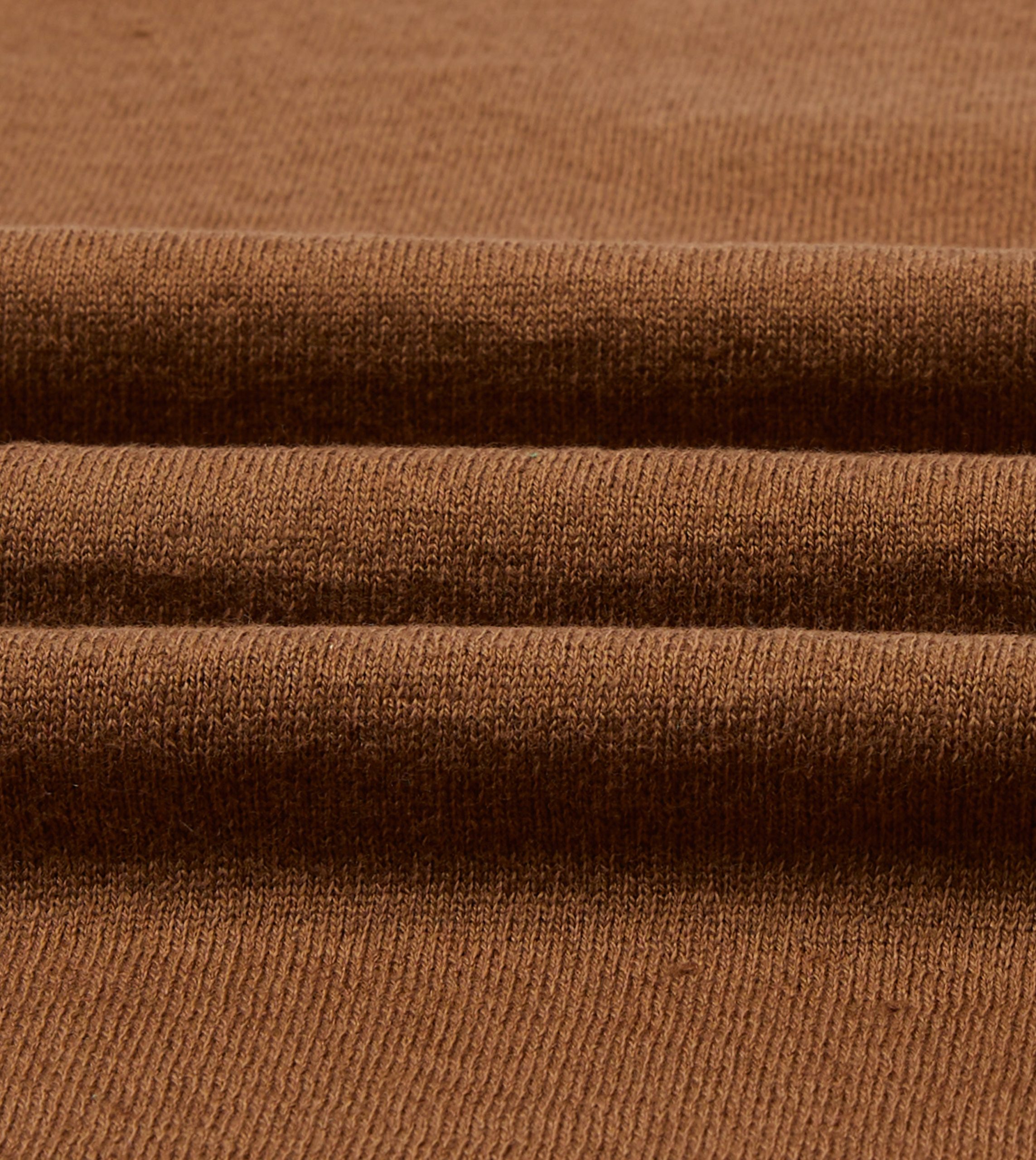 Tobacco Knitted Linen-Cotton Short-Sleeve Polo Shirt - Image 2