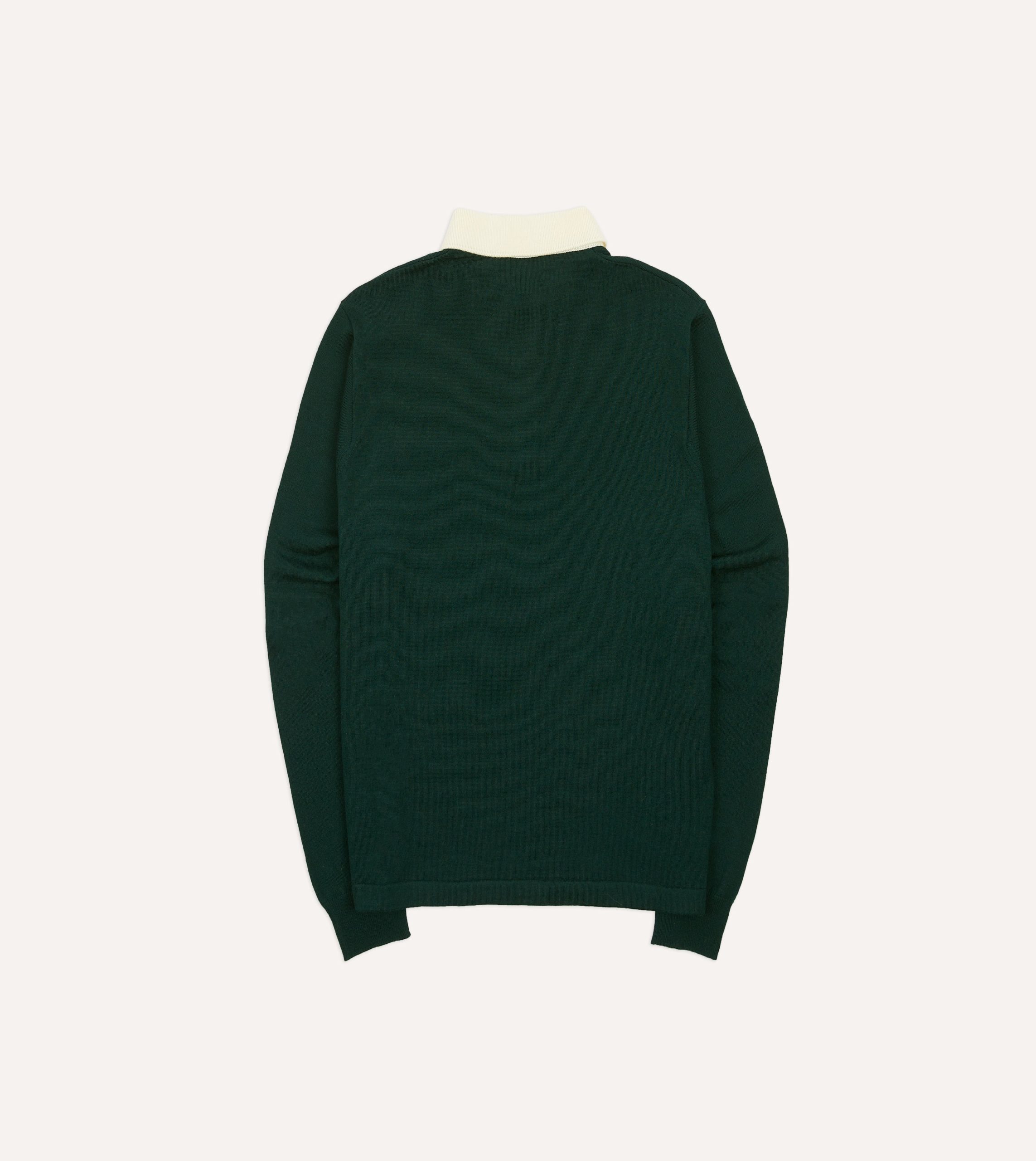 Green Merino Wool Knitted Rugby Shirt - Image 5