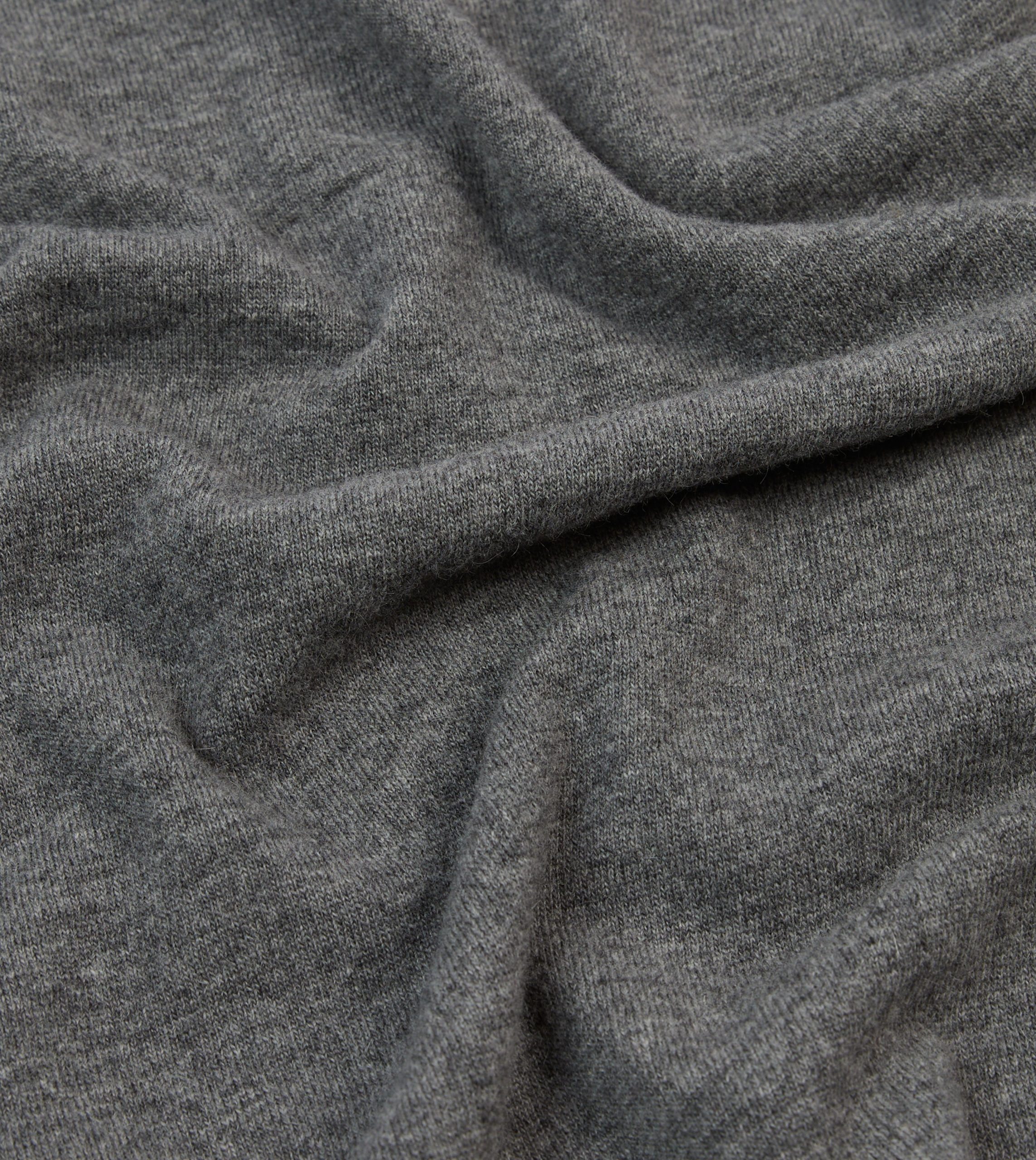 Grey Alpaca Wool Knitted Polo - Image 2