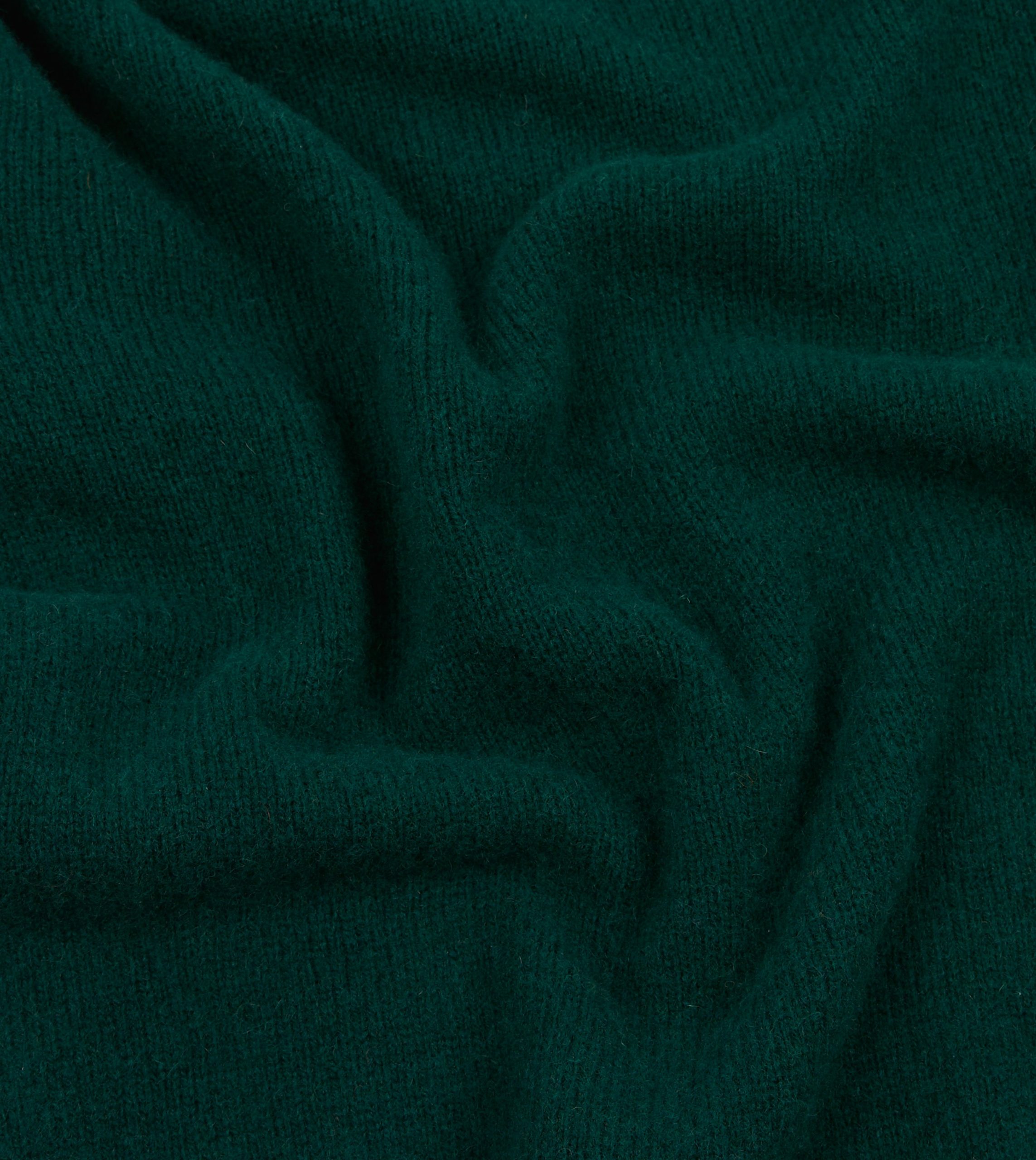 Green Brushed Shetland Mock Neck Jumper - Image 2