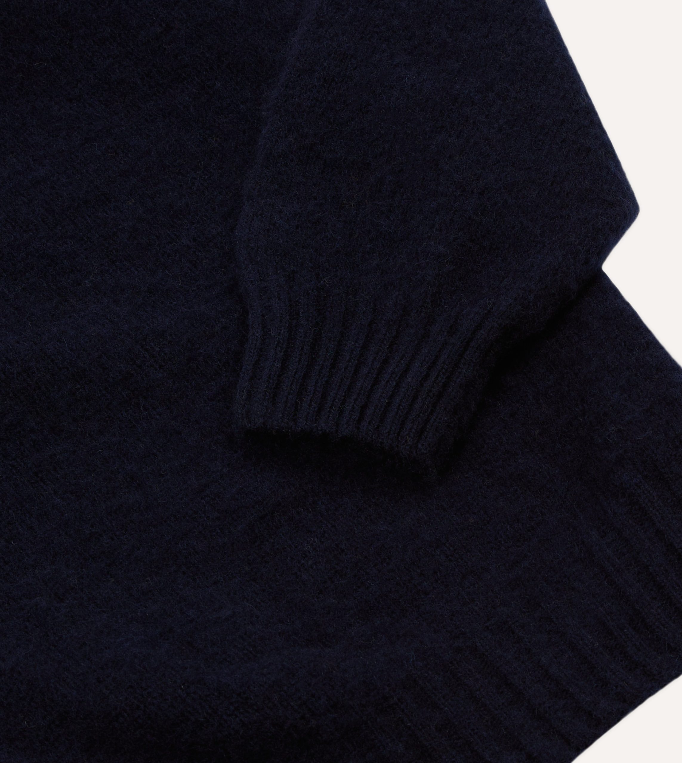 Navy Brushed Shetland Mock Neck Jumper - Image 4