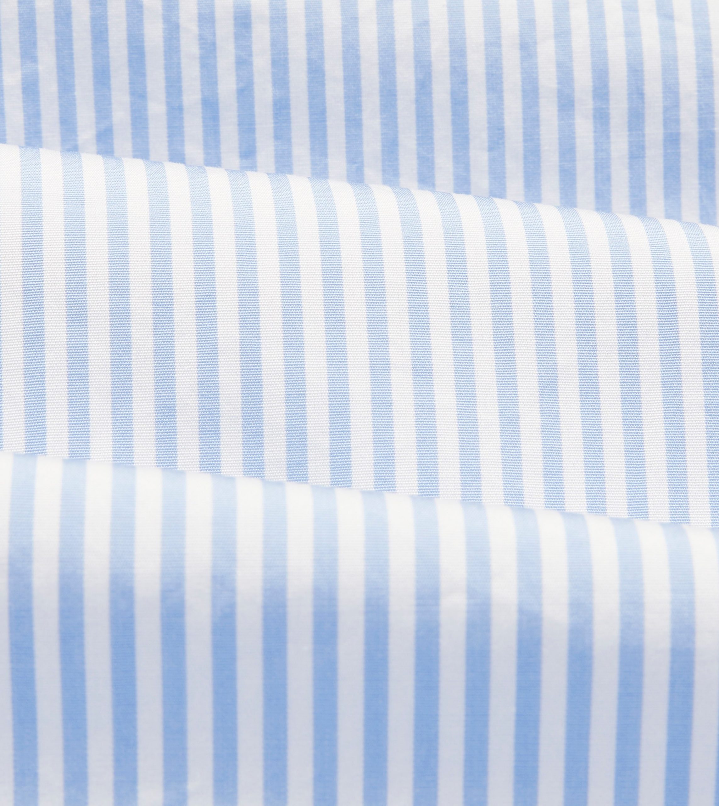 Light Blue Bengal Stripe Cotton Poplin Button-Down Shirt - Image 2
