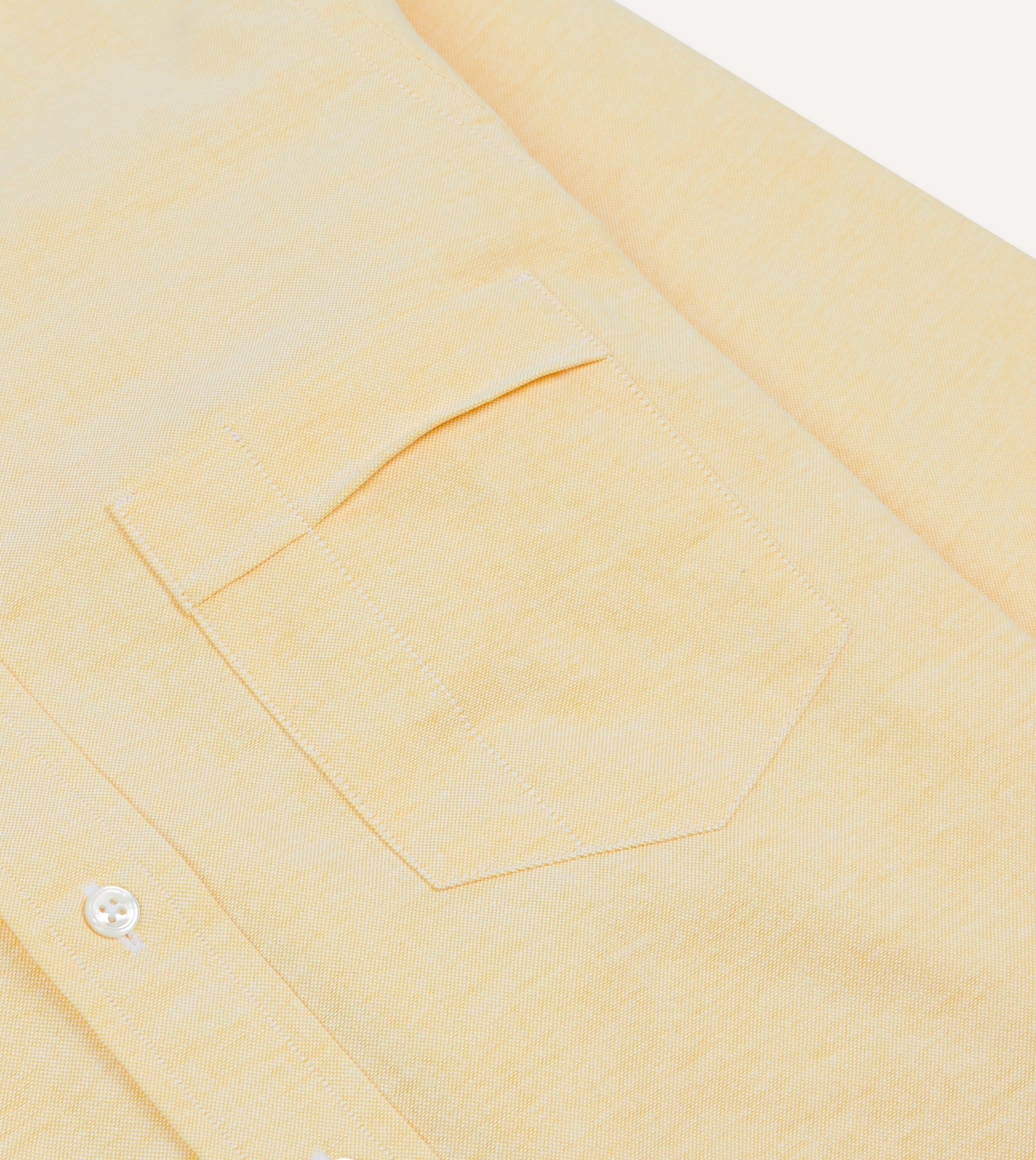 Yellow Cotton Oxford Cloth Button-Down Shirt - Image 4
