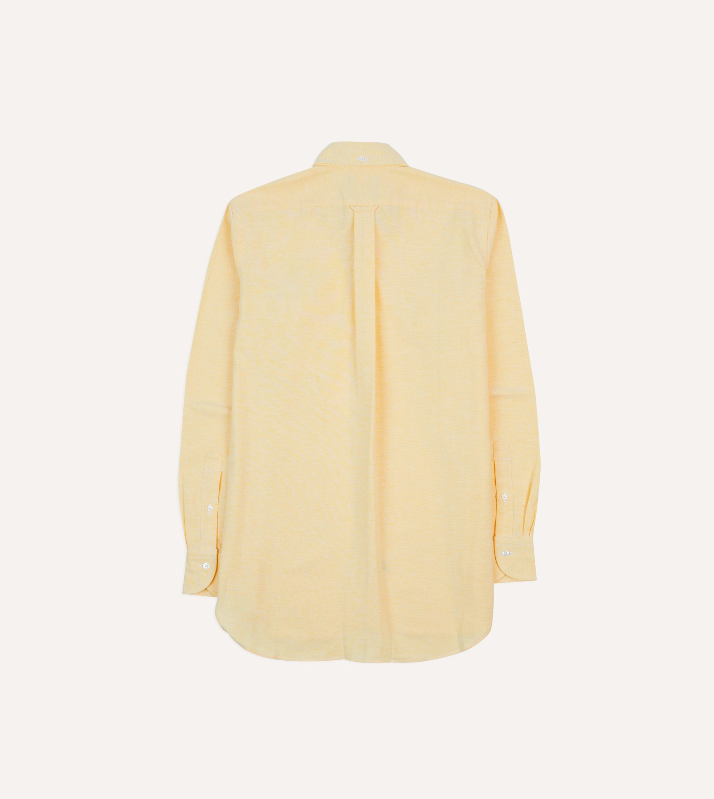 Yellow Cotton Oxford Cloth Button-Down Shirt - Image 6