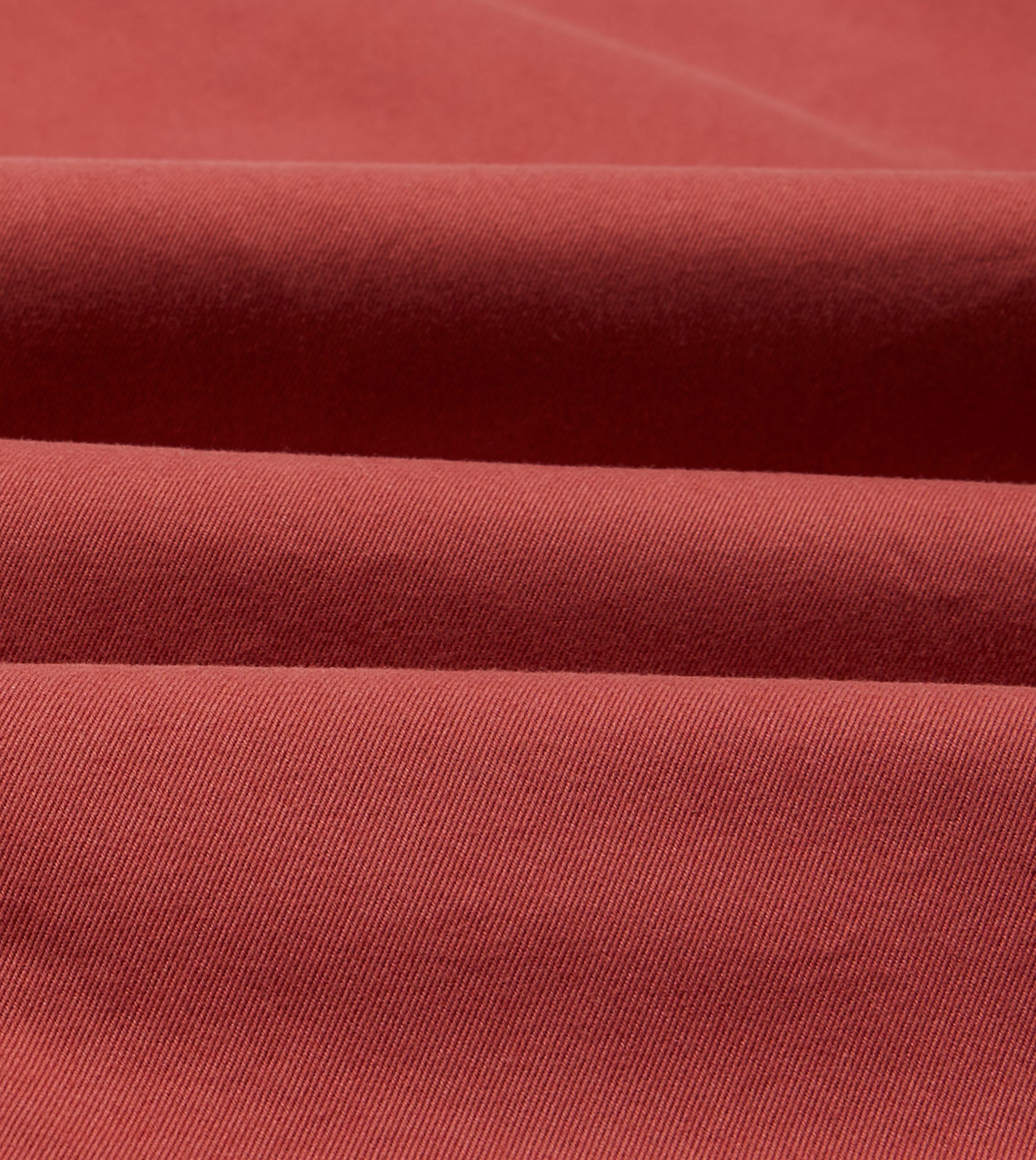 Red Cotton Long Point Collar Work Shirt - Image 2