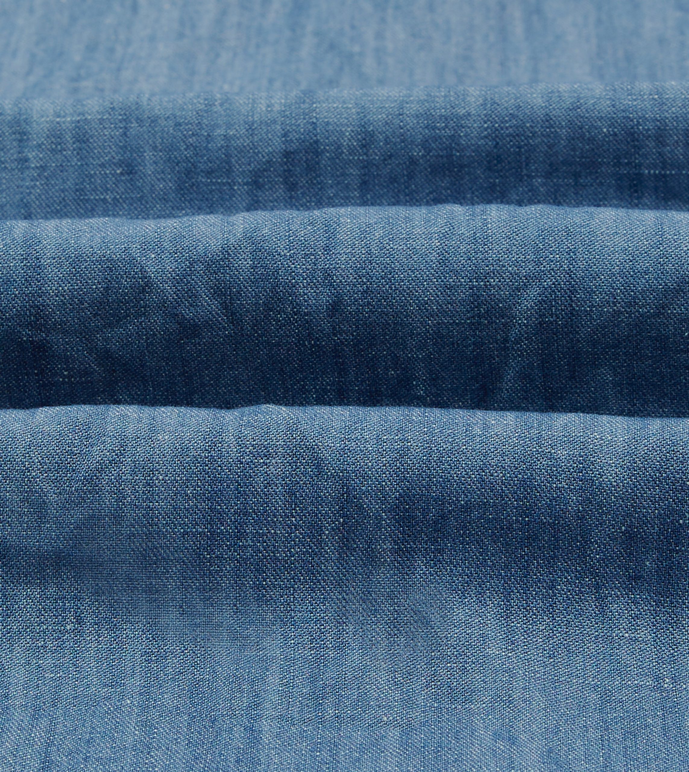 Stone Wash Cotton-Linen Long Point Collar Work Shirt - Image 2