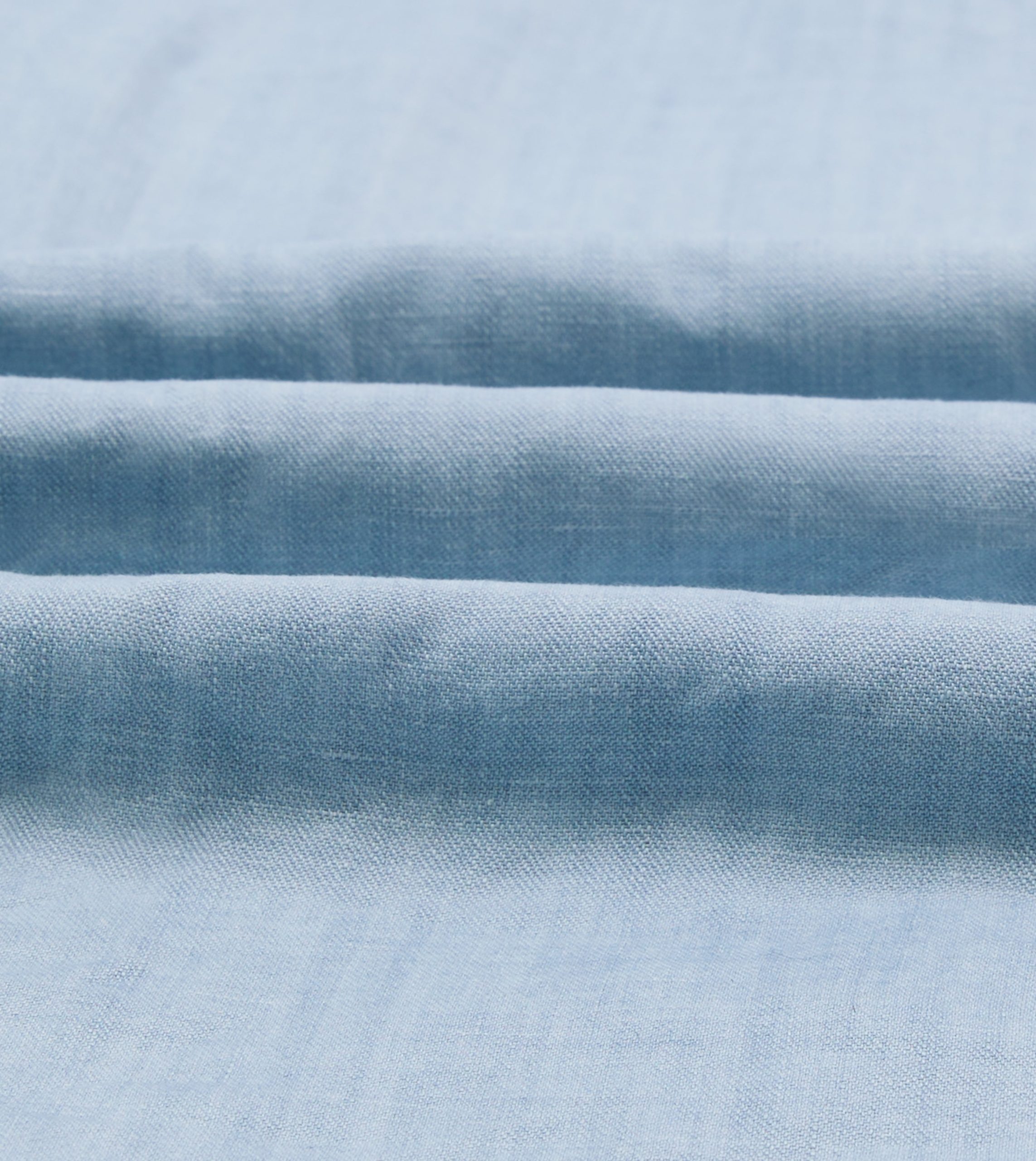 Bleach Wash Cotton-Linen Long Point Collar Work Shirt - Image 2