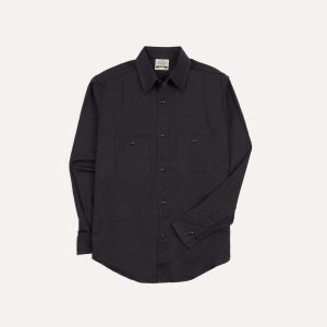 Big Yank '1920' Indigo Cotton-Linen Twill Flyer Shirt