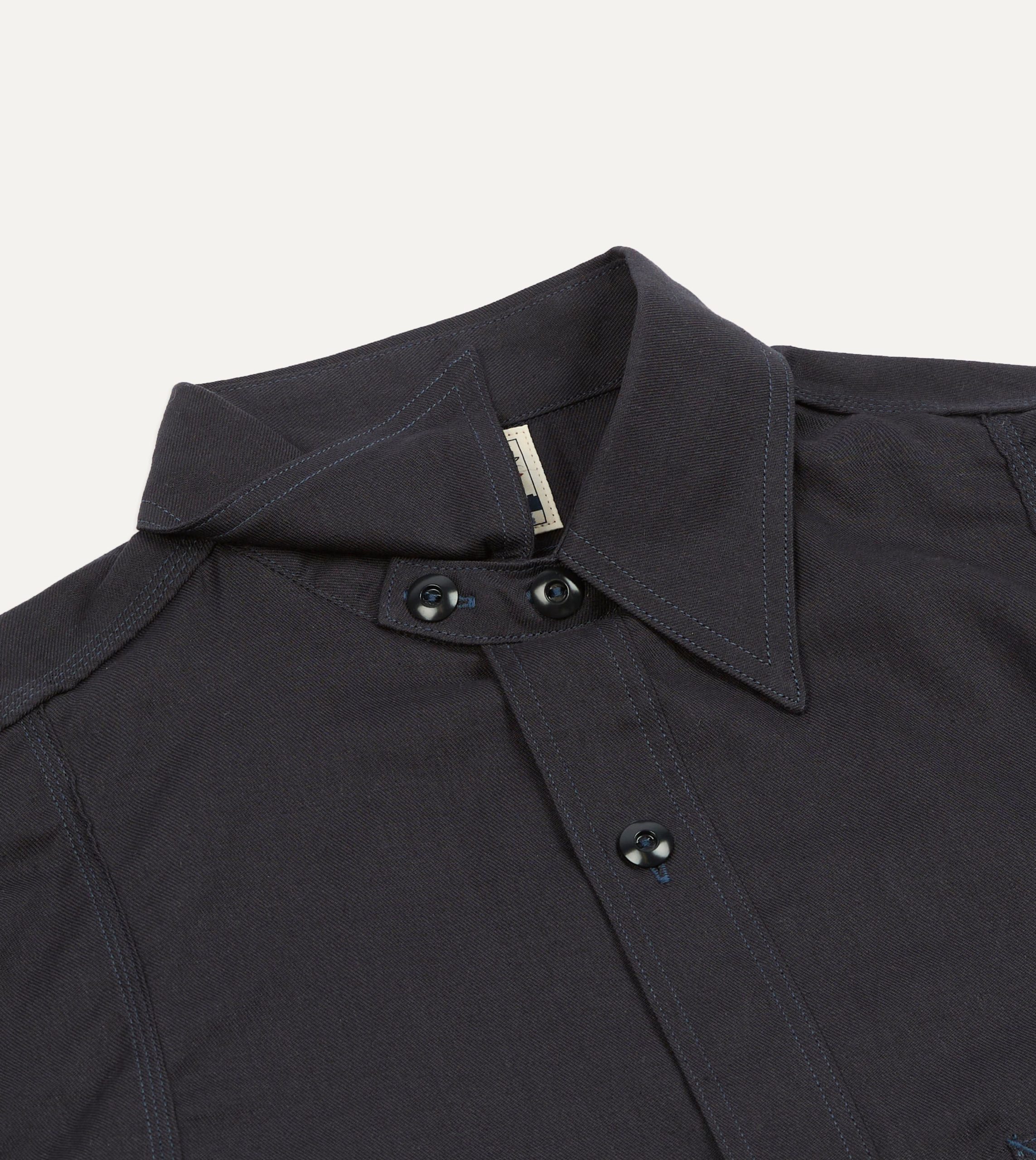 Big Yank '1920' Indigo Cotton-Linen Twill Flyer Shirt - Image 4