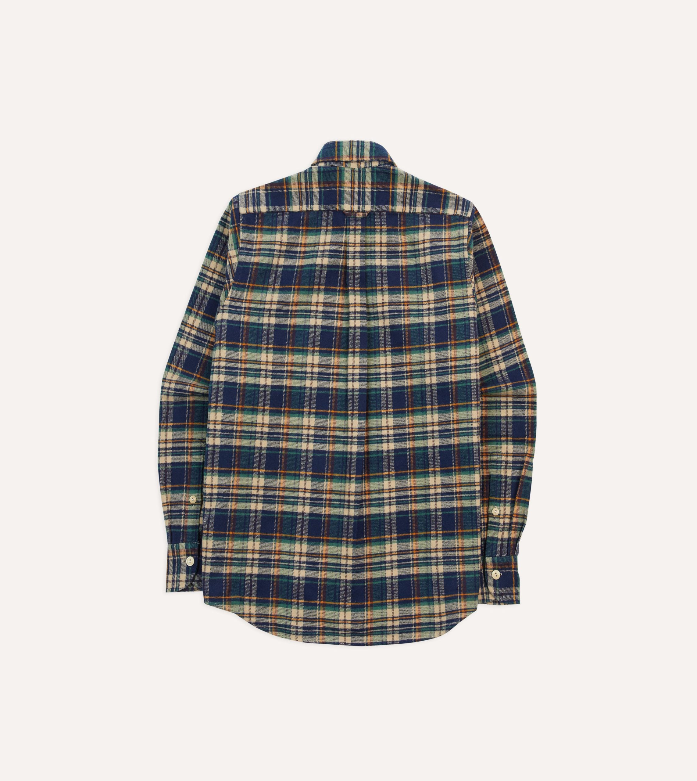 Indigo Check Cotton Two-Pocket Work Shirt - Image 6