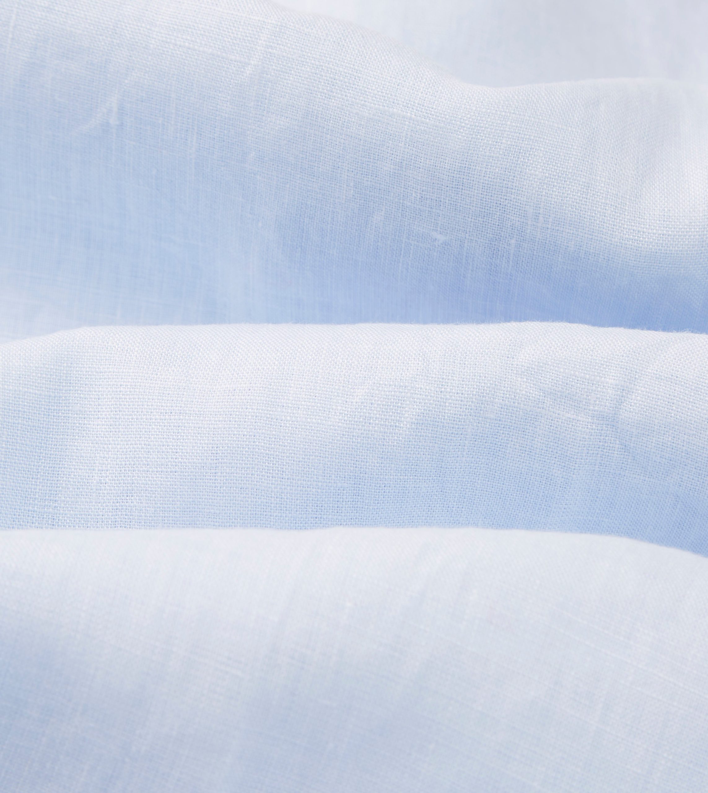 Light Blue Linen Spread Collar Shirt - Image 2