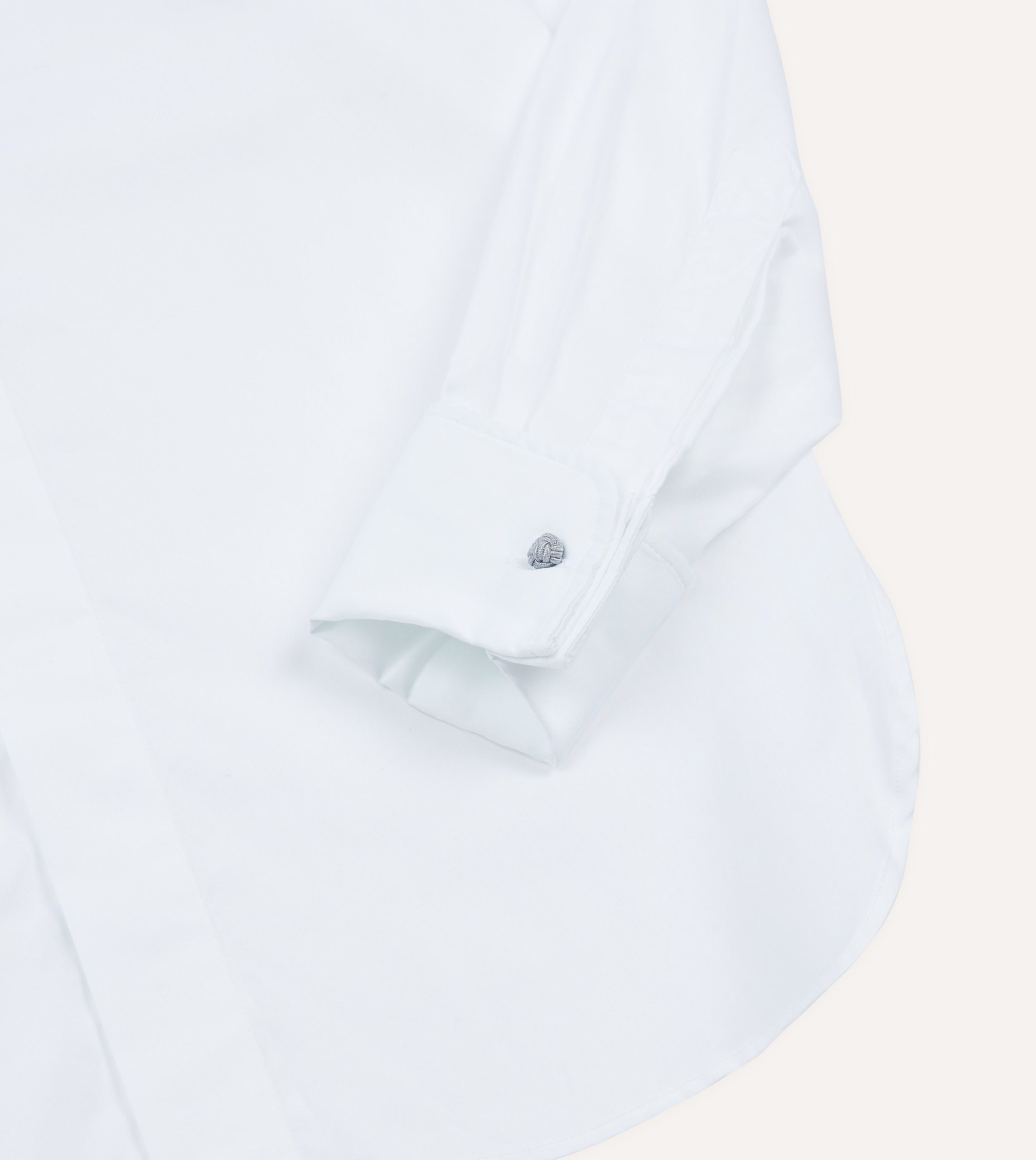 White Cotton Long Point Collar Dinner Shirt - Image 4