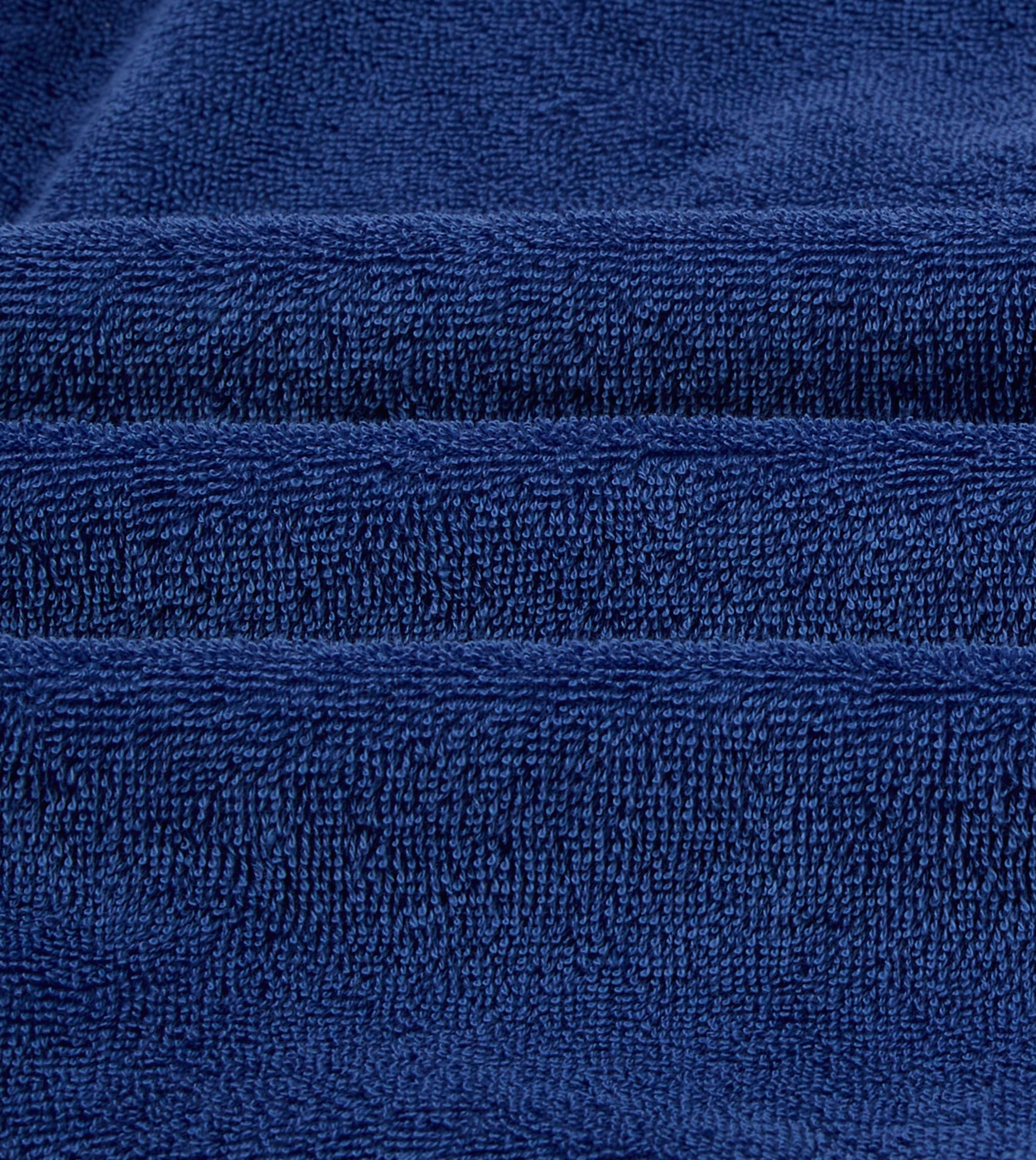 Blue Cotton Terry Towelling Short Sleeve Safari Shirt - Image 2