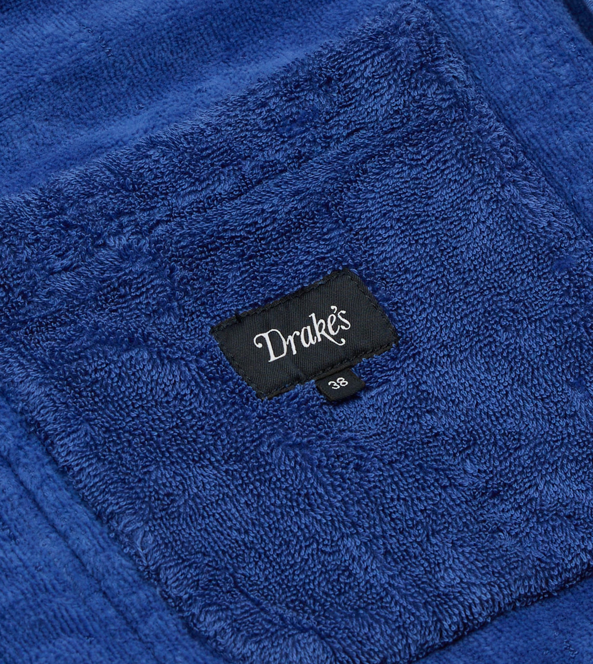 Blue Cotton Terry Towelling Short Sleeve Safari Shirt - Image 6