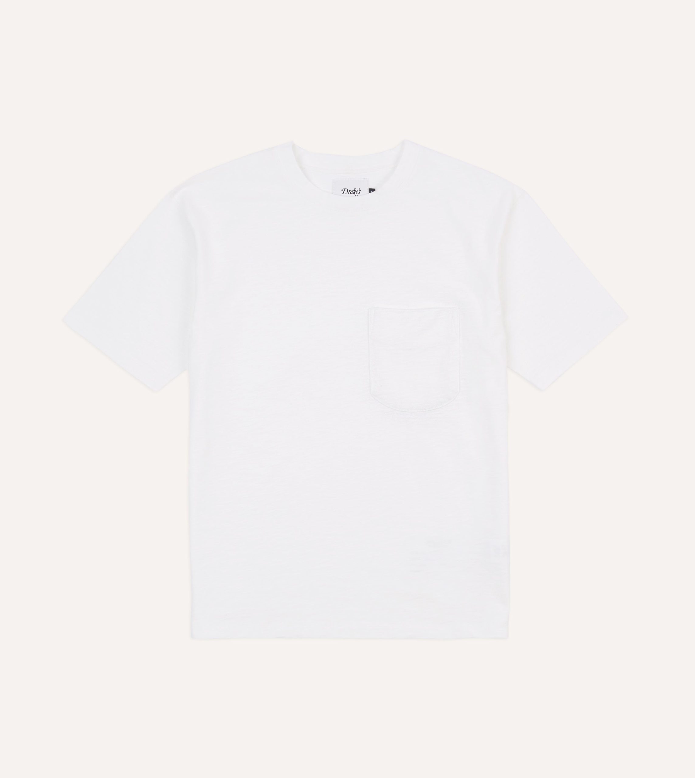 White Flamé Cotton Crew Neck Hiking T-Shirt