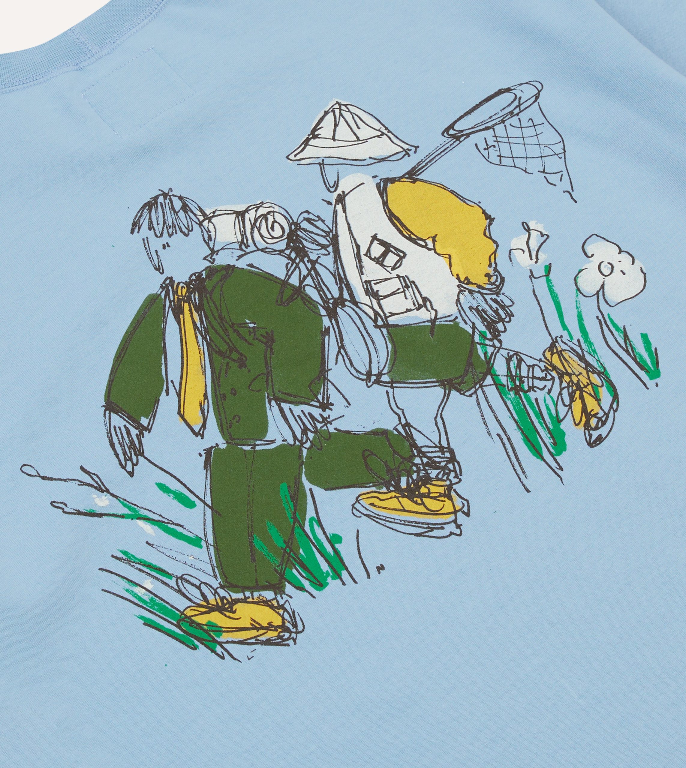 Drake's and New Balance Blue Graphic T-Shirt - Image 5