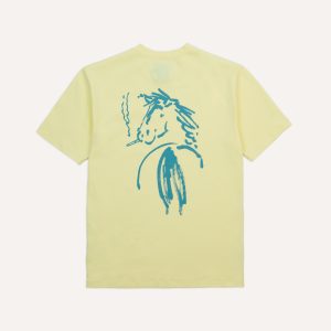 Yellow Horse Print Short-Sleeve Hiking T-Shirt