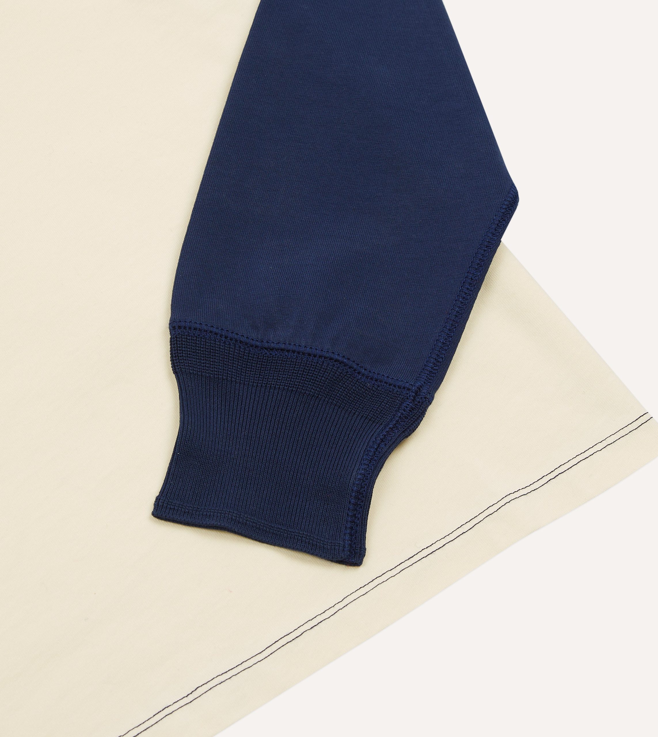 Ecru and Navy Raglan Sleeve Hiking T-Shirt - Image 4