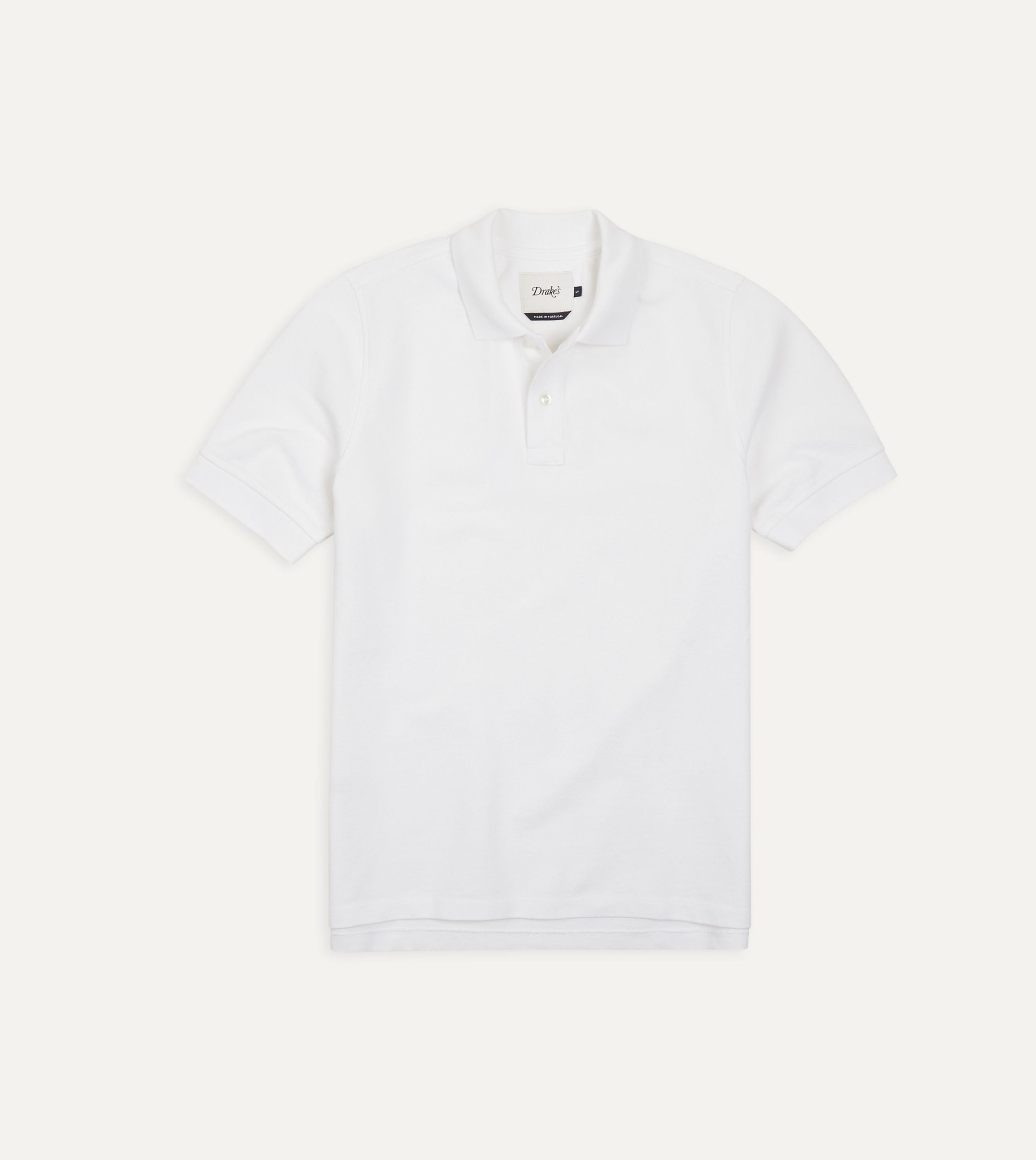 White Piqué Cotton Polo Shirt