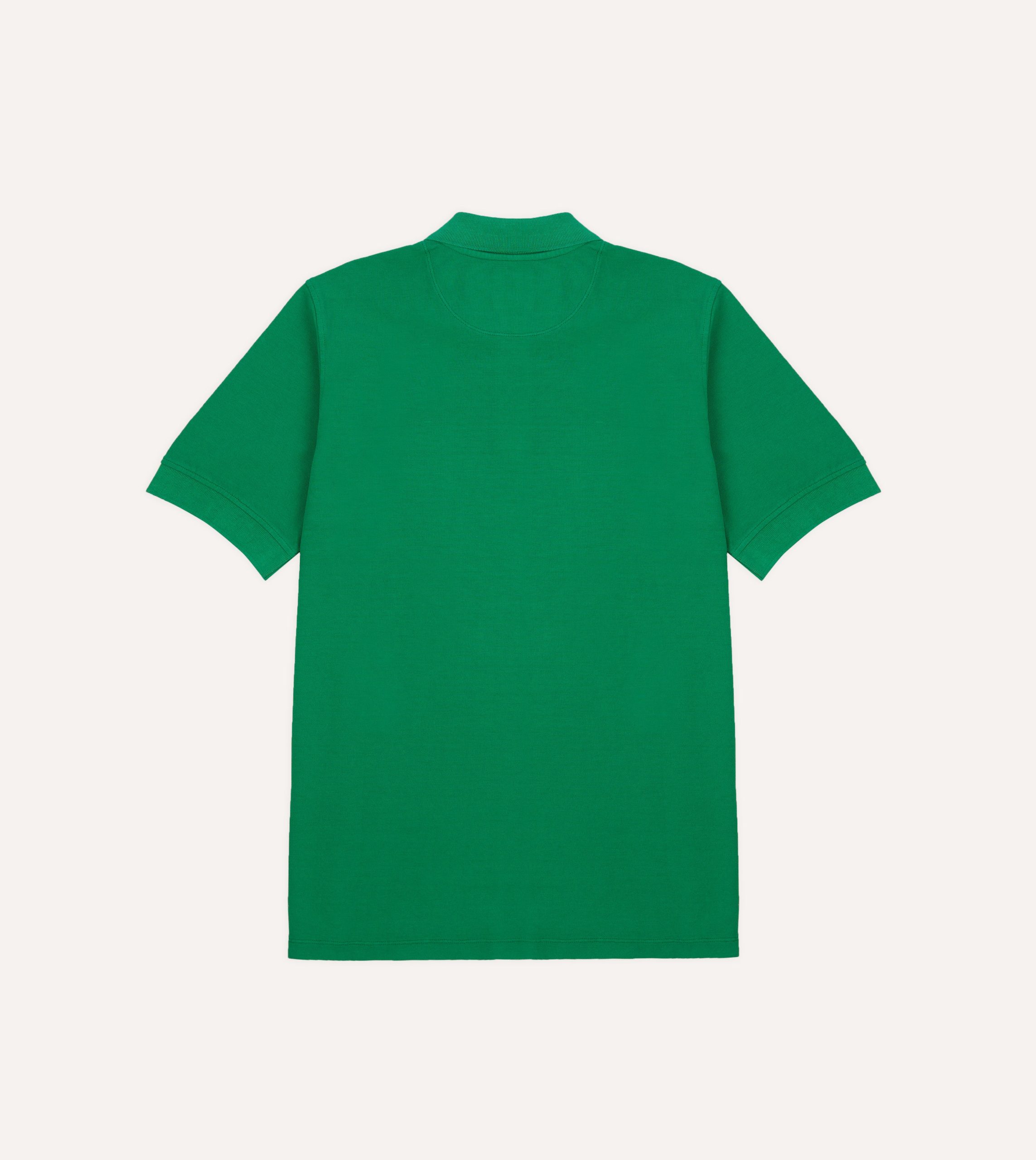 Washed Green Piqu?? Cotton Polo Shirt - Image 4