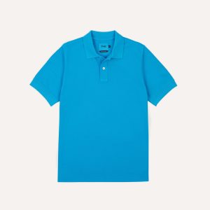 Sky Blue Piqué Cotton Polo Shirt