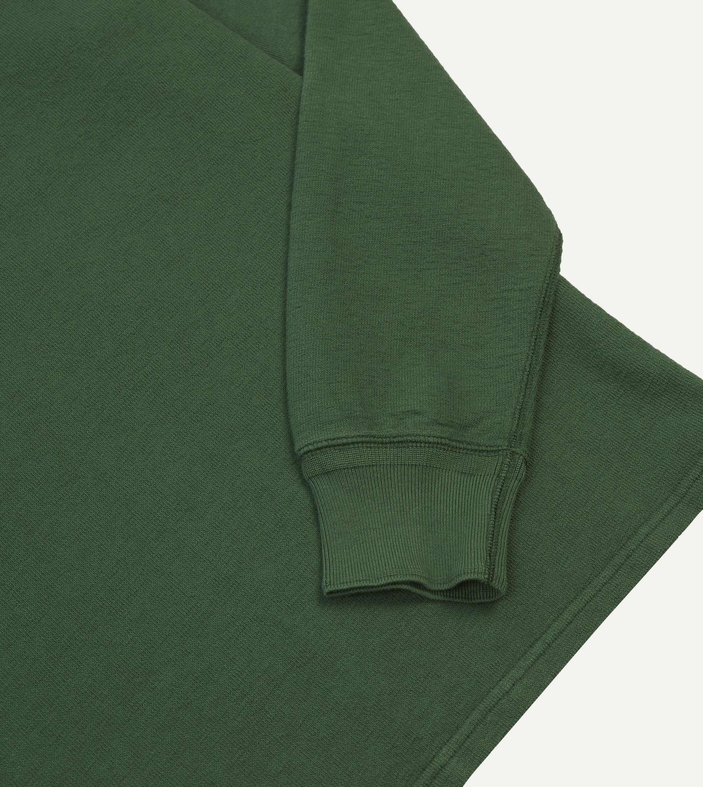 Green Cotton Long-Sleeve Mock Neck Hiking T-Shirt - Image 4