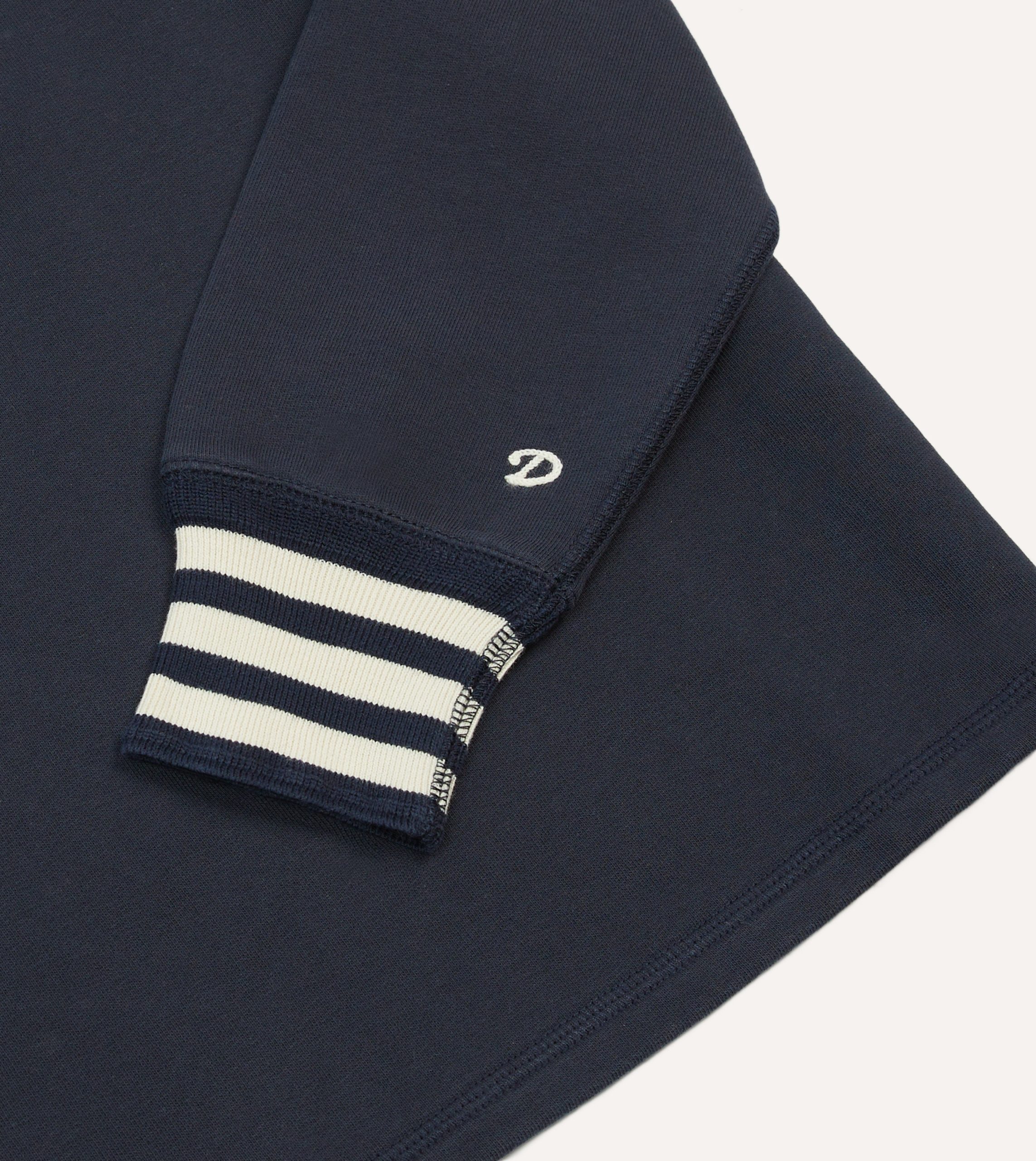 Navy Heavy Cotton Crew Neck Hiking T-Shirt - Image 4