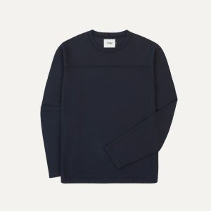 Navy Panelled Cotton Training T-Shirt