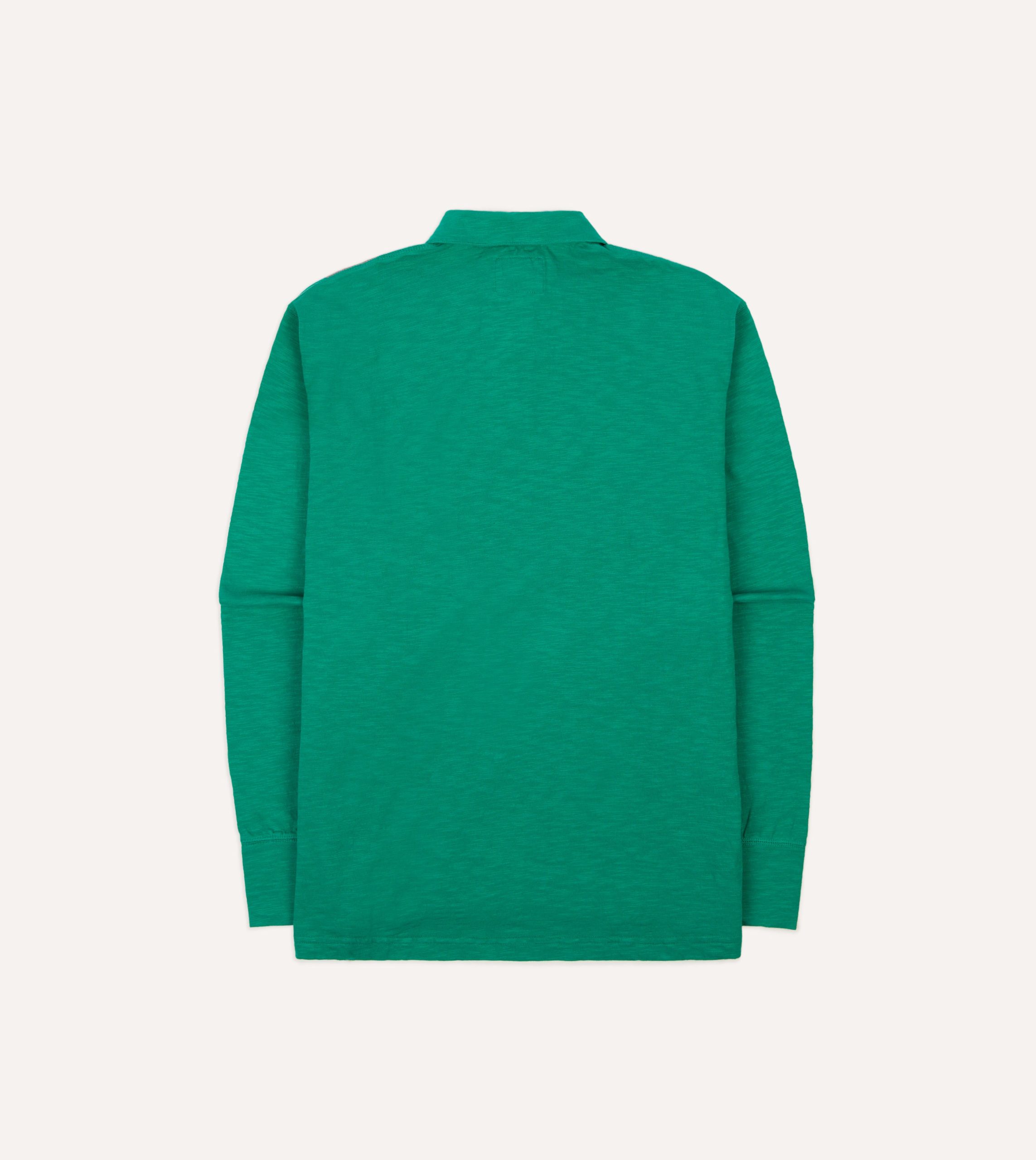 Green and Pink Chevron Flam?? Cotton Rugby Shirt - Image 6