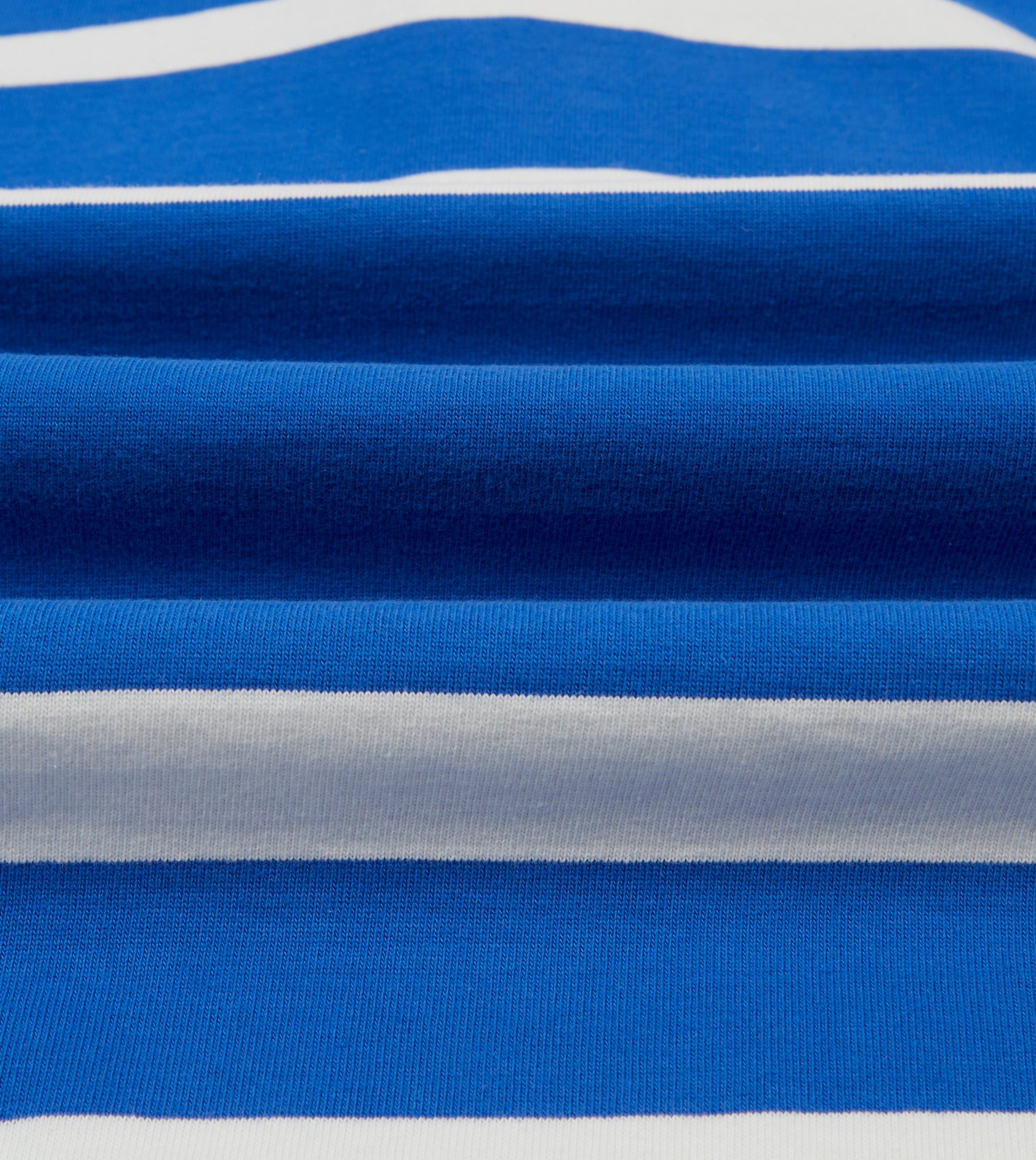 Blue and White Dual Stripe Cotton Rugby Shirt - Image 2