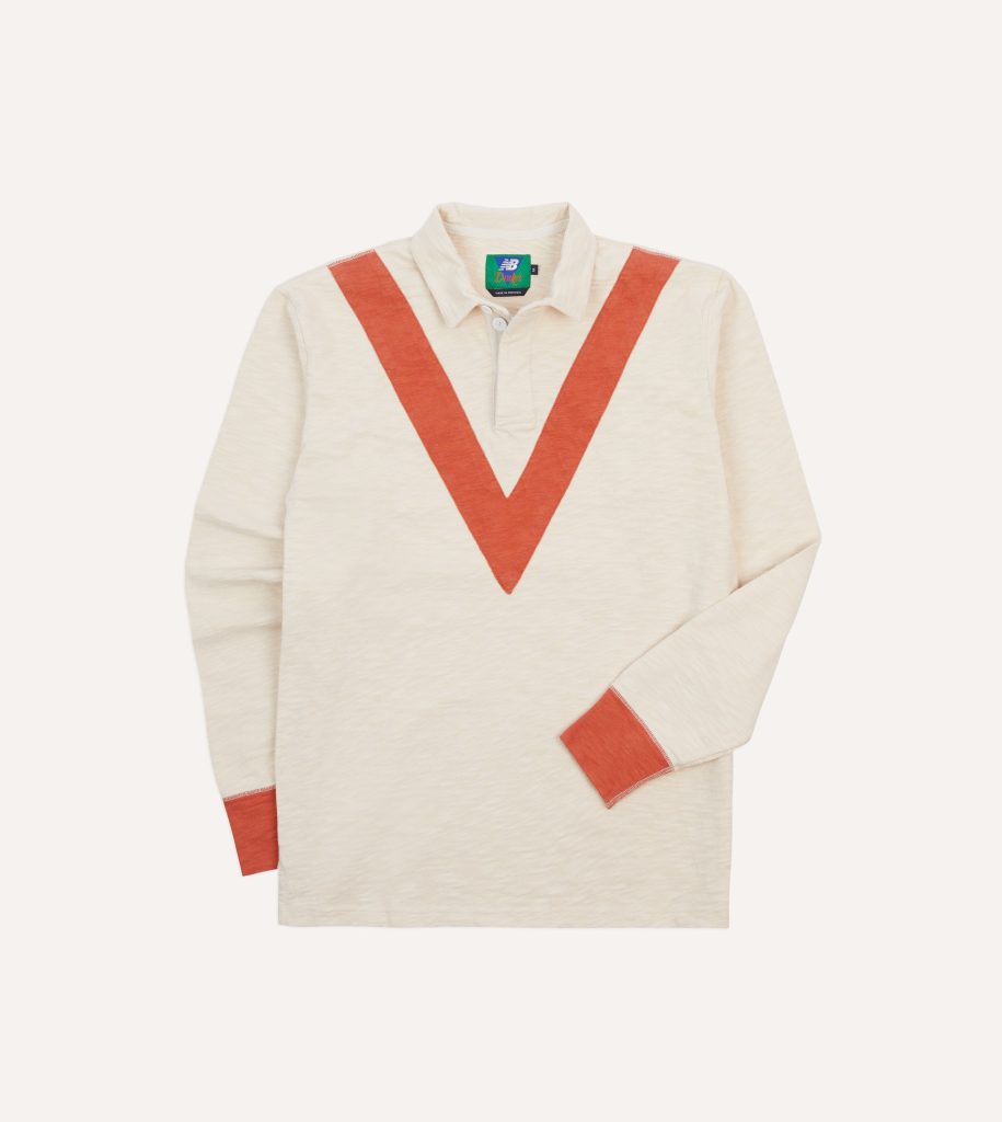 Drake's and New Balance '82 Flamé Rugby Shirt