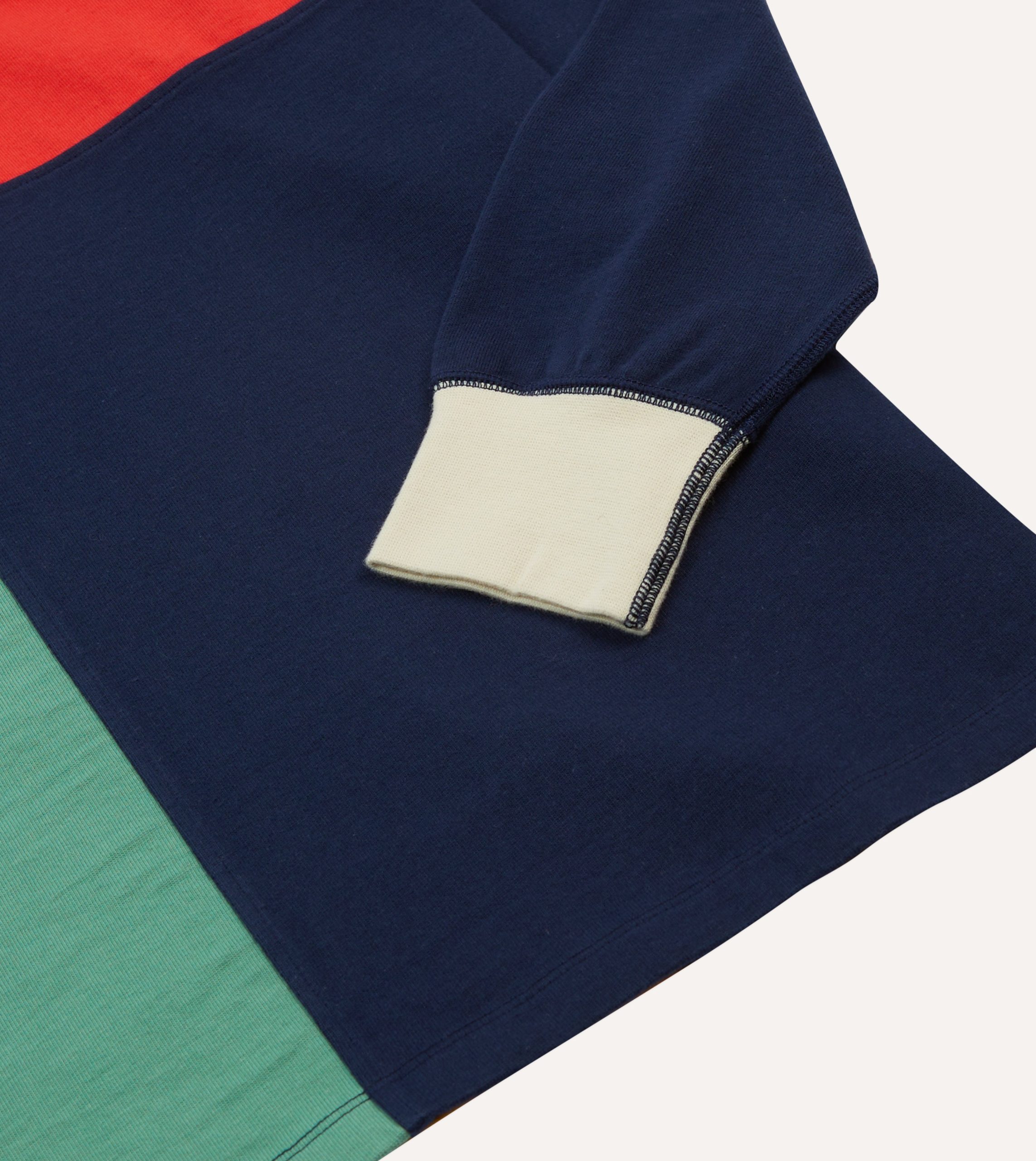 Multi Panelled Cotton Rugby Shirt - Image 5