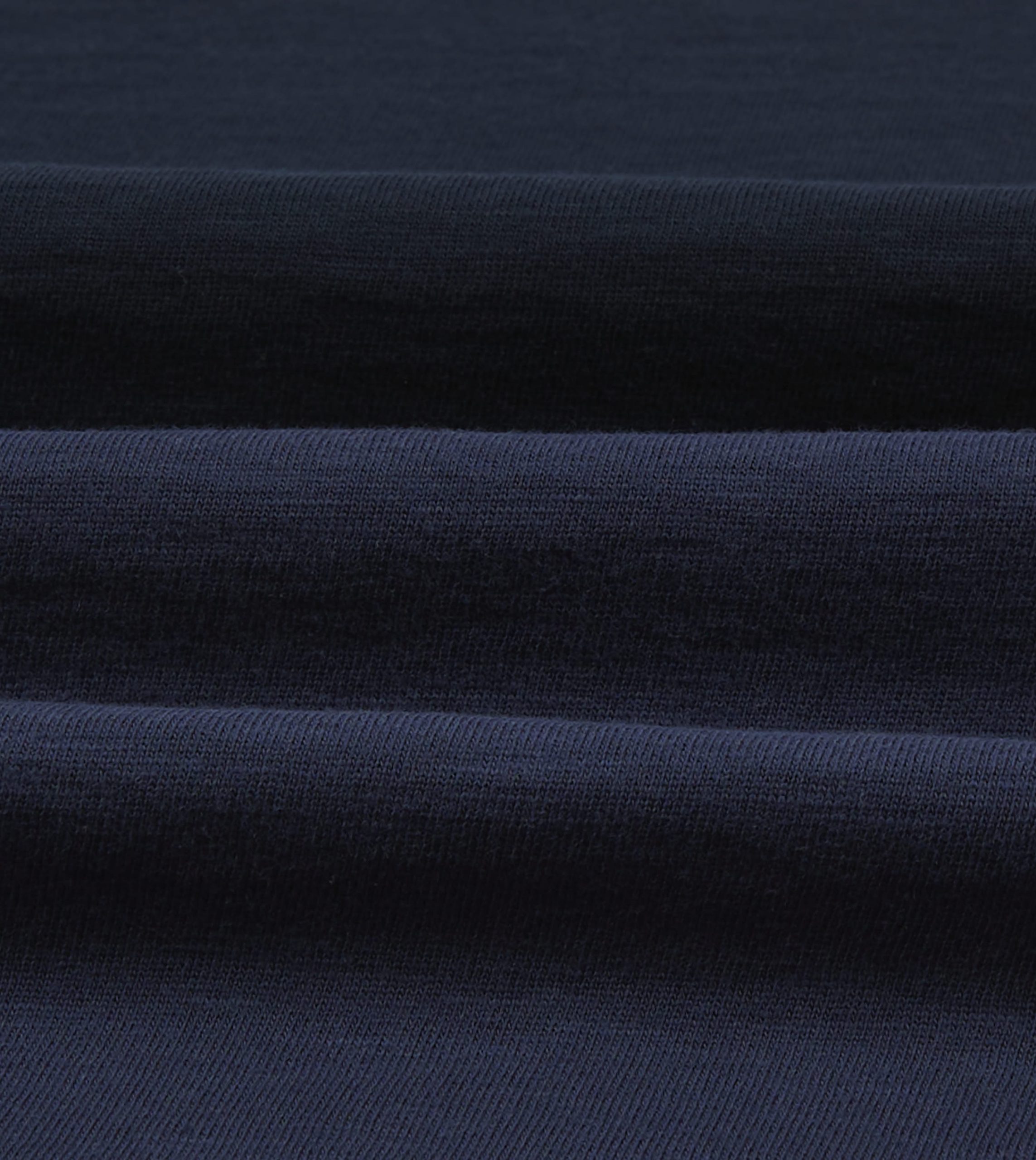 Navy and Ecru Stripe Mock Collar Long-Sleeve Jersey - Image 2