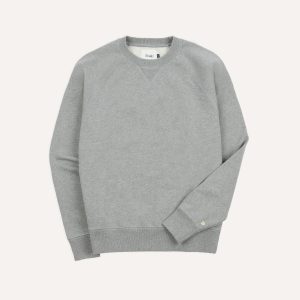 Grey Brushed Cotton Jersey Sweatshirt