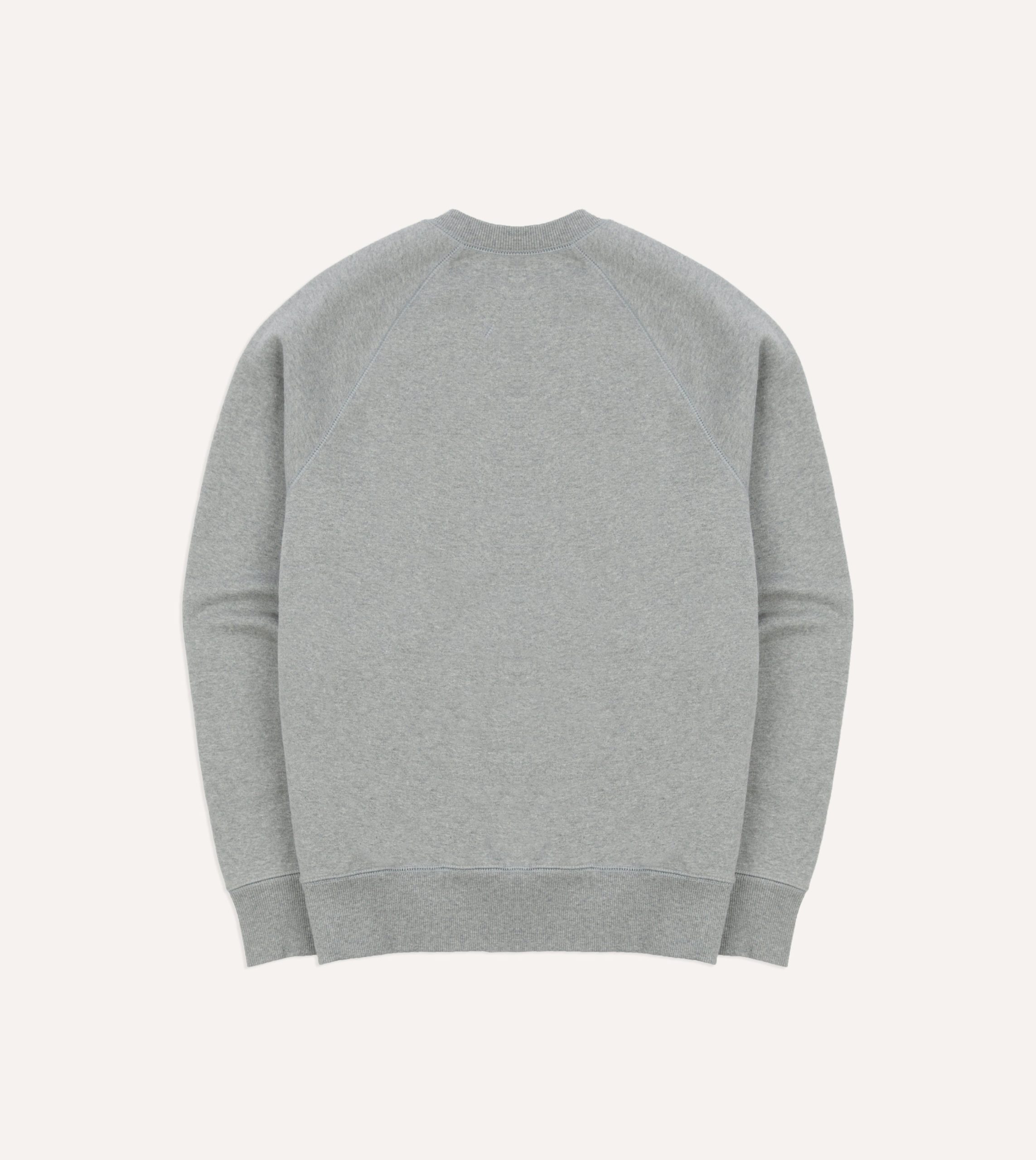 Grey Brushed Cotton Jersey Sweatshirt - Image 5