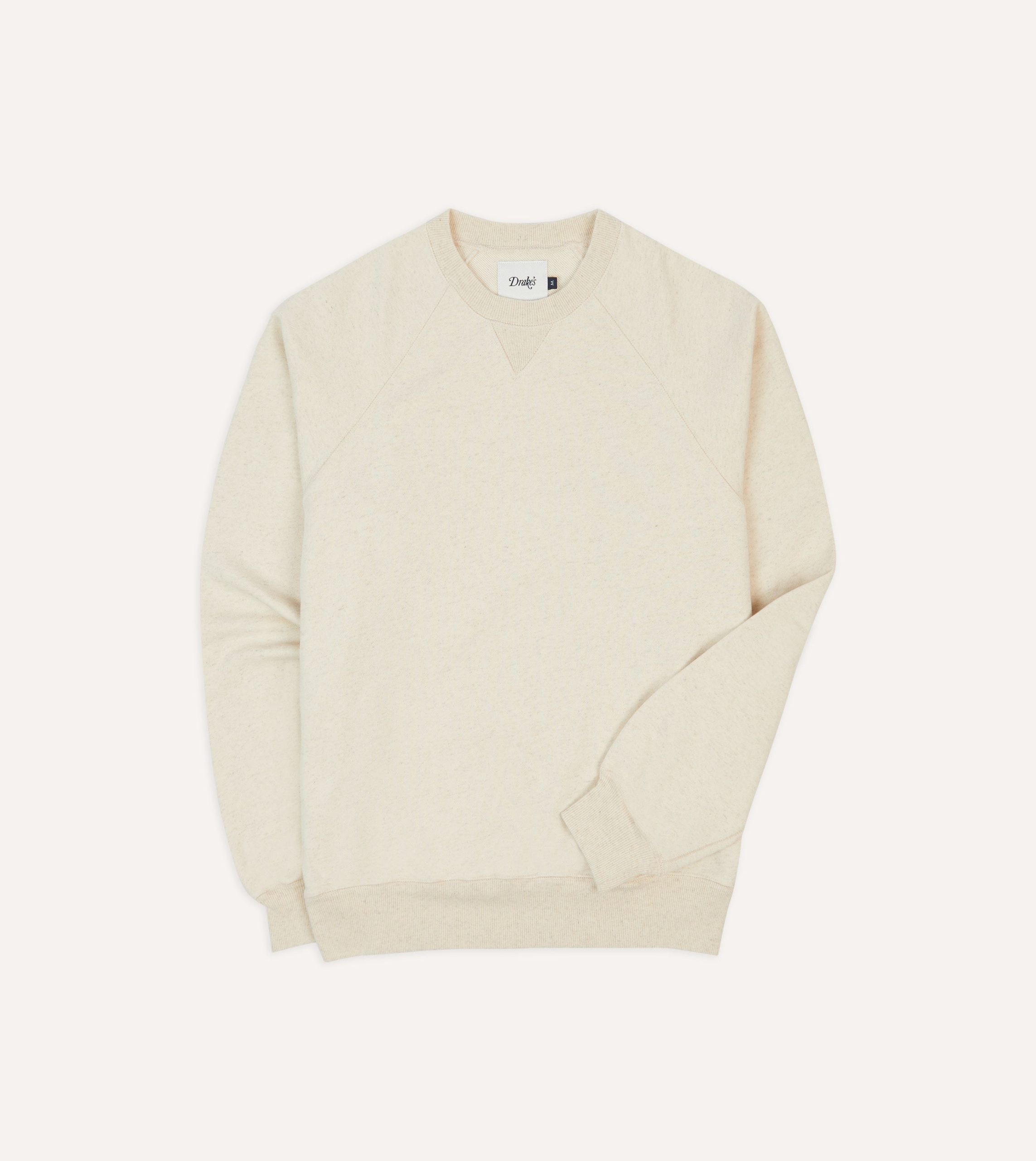 Ecru Cotton-Hemp Sweatshirt