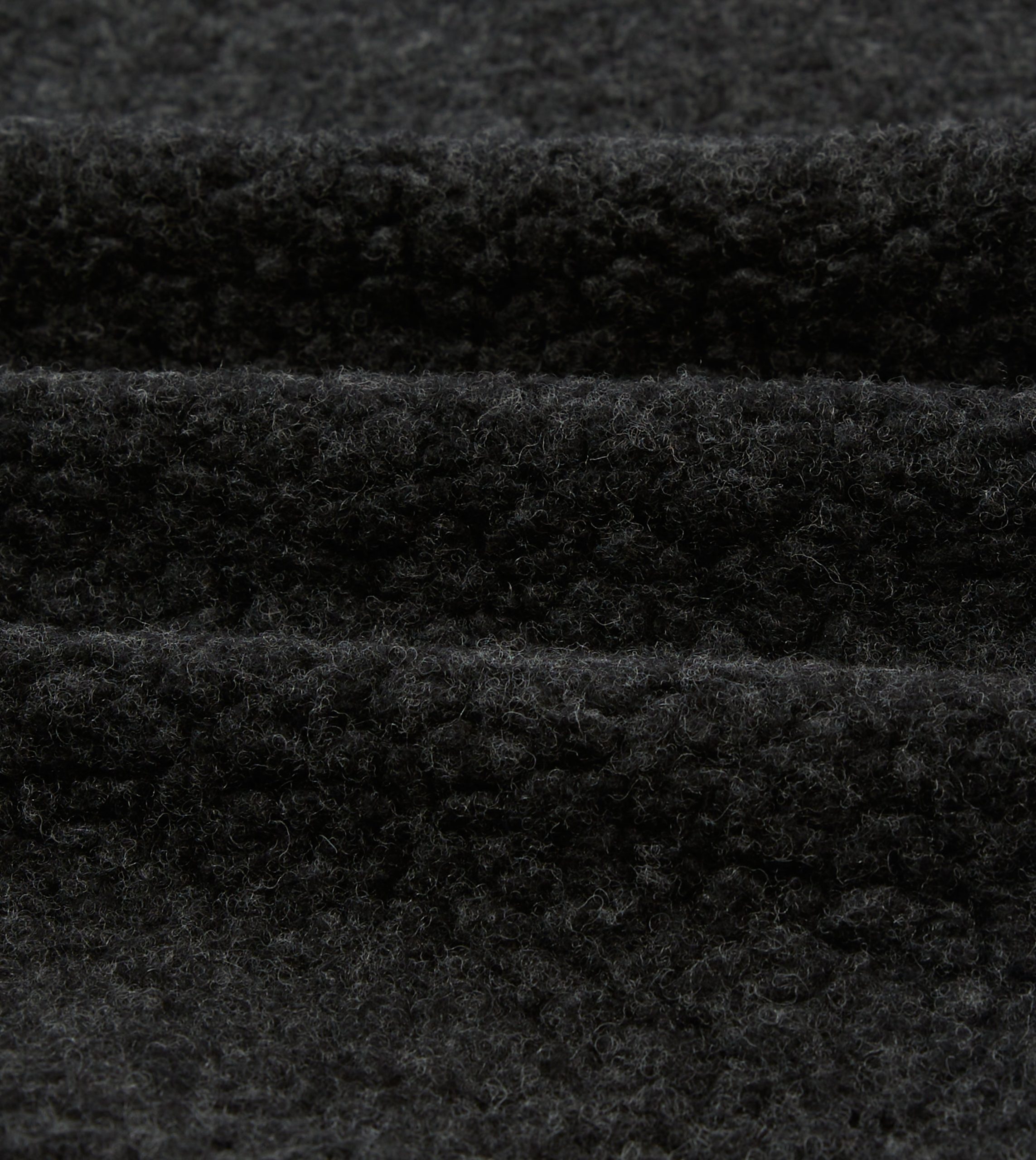 Drake's by A. Levine Grey Boucle Wool Half-Zip Fleece Jacket - Image 2