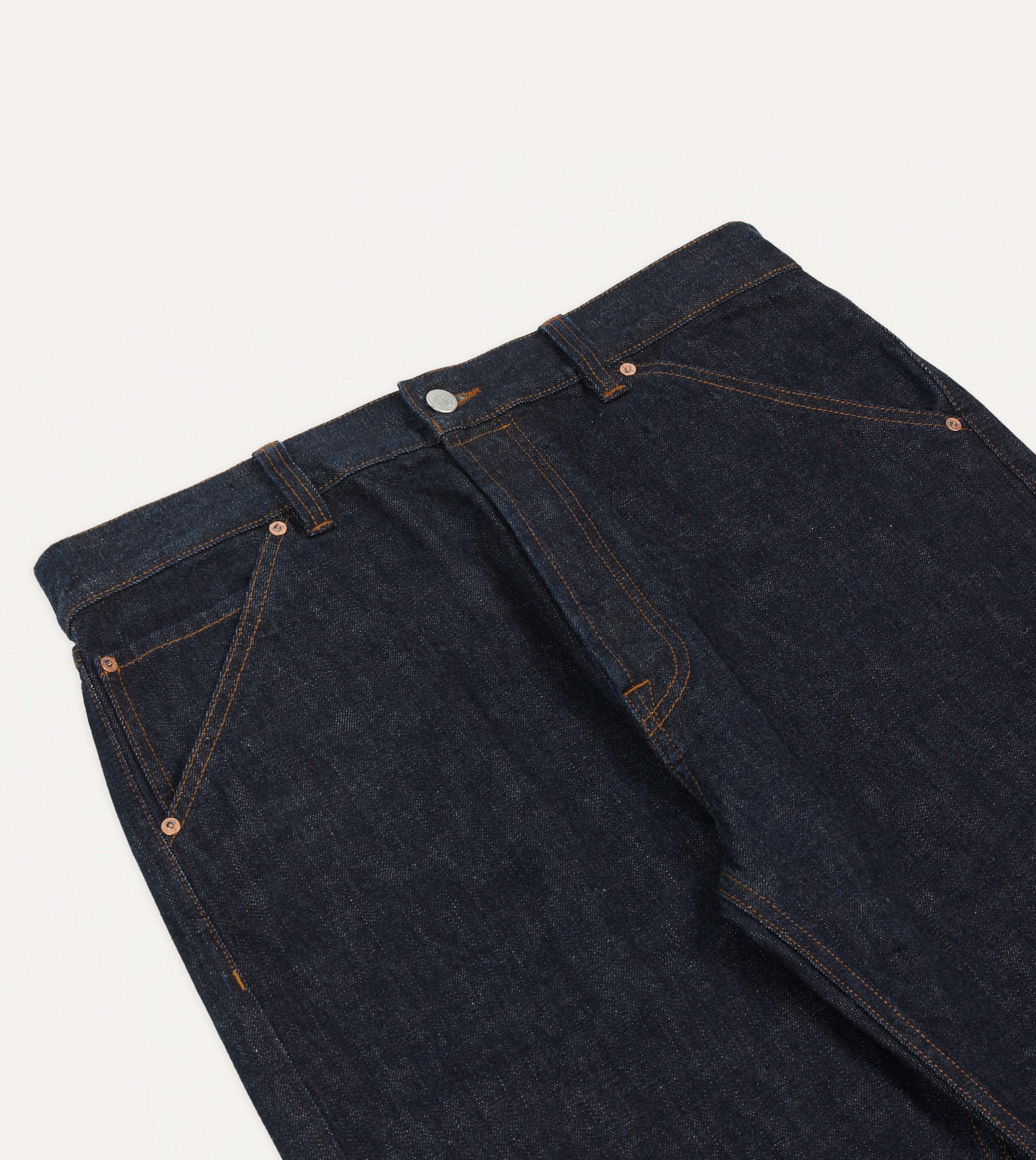 Indigo Rinse 14.2oz Japanese Selvedge Denim Five-Pocket Jeans - Image 4