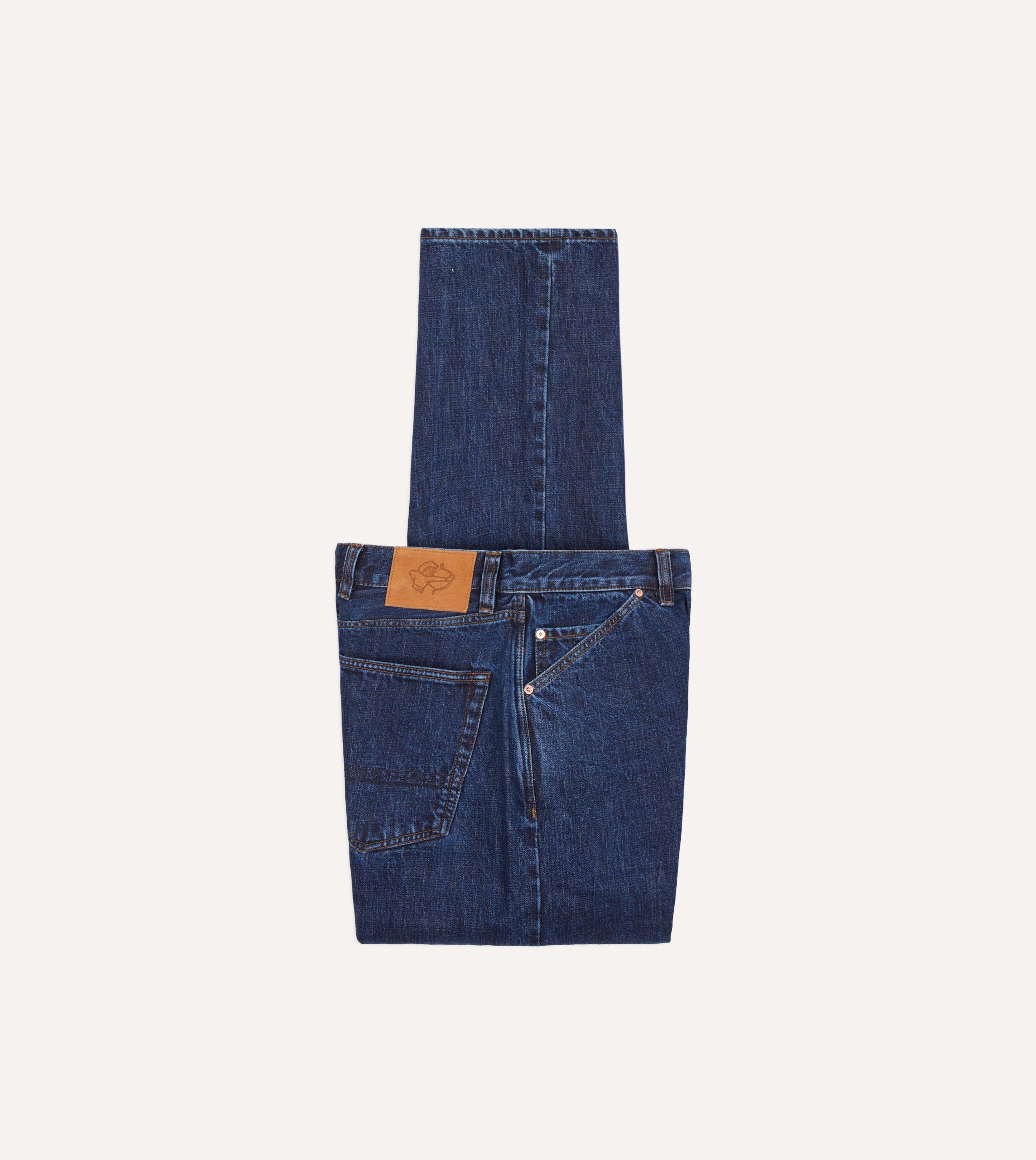 Stone Wash 14.2oz Japanese Selvedge Denim Five-Pocket Jeans