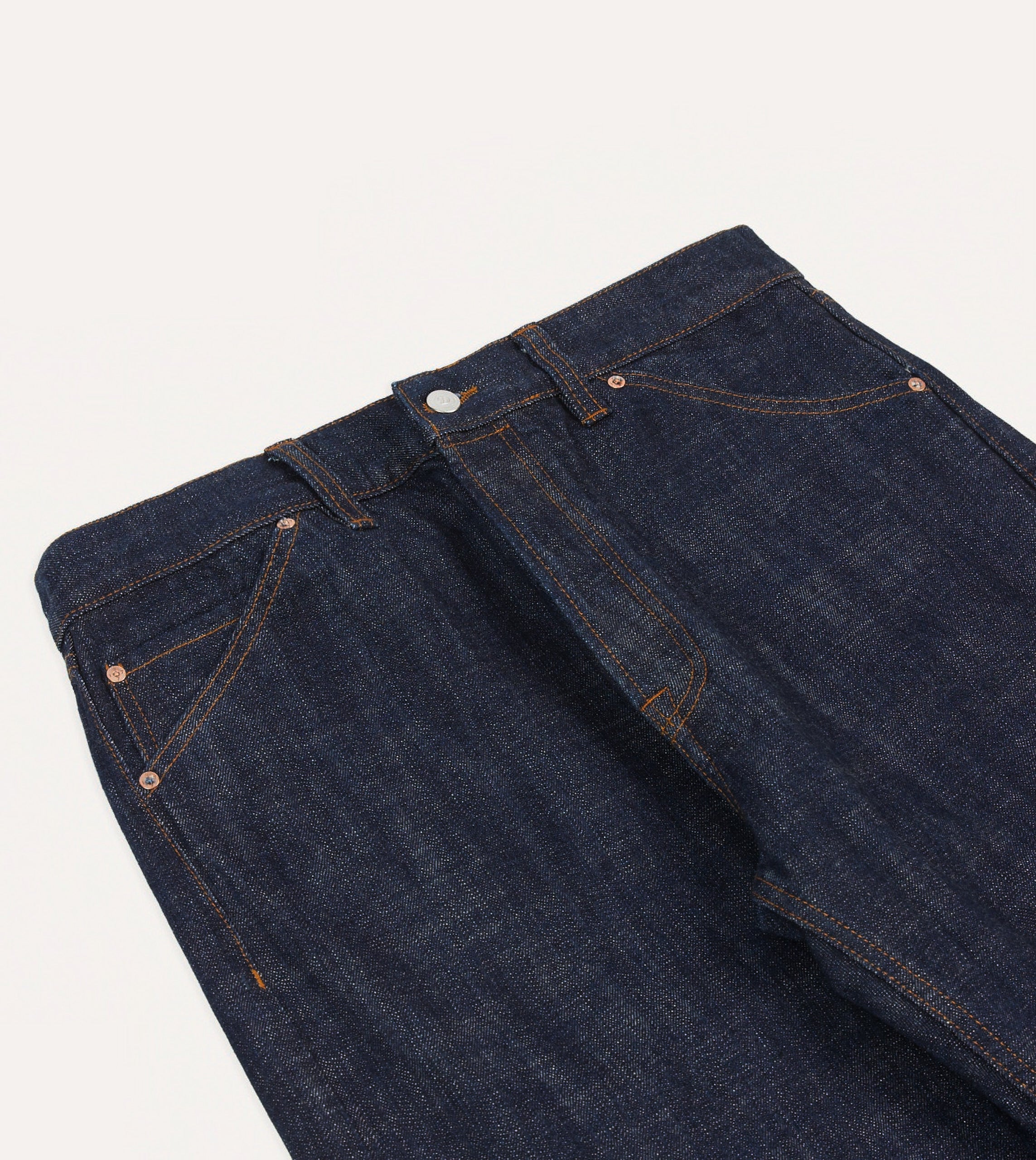 Indigo Rinse 15.5oz Japanese Selvedge Denim Five-Pocket Jeans - Image 4