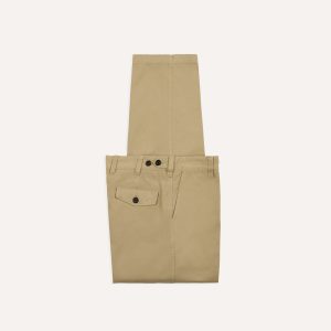 Sand Textured Cotton Flat Front Chino