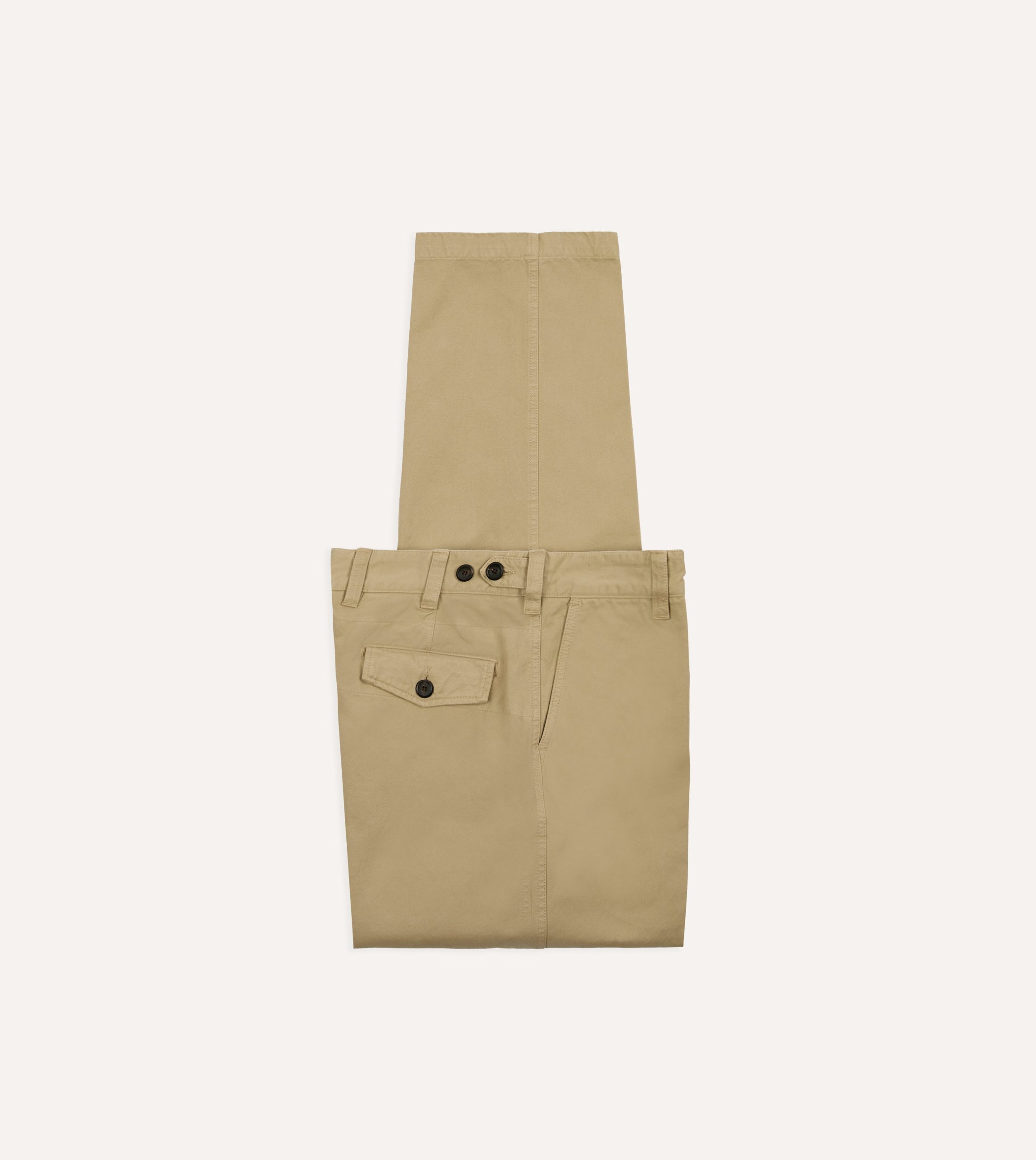 Sand Textured Cotton Flat Front Chino