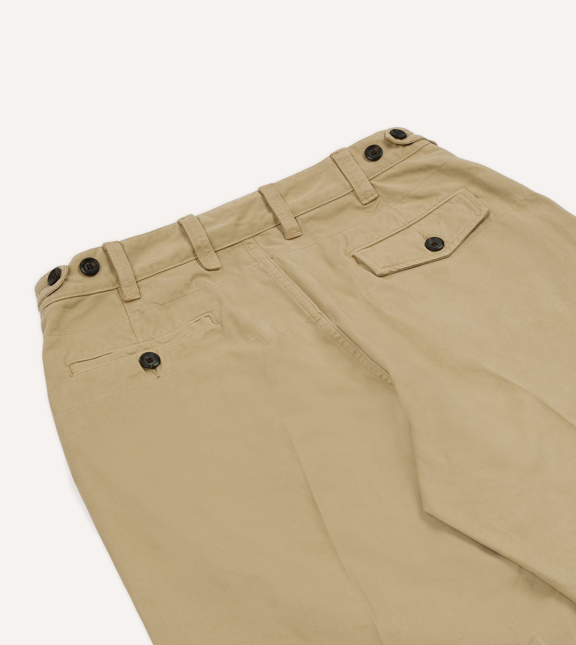 Sand Textured Cotton Flat Front Chino - Image 5