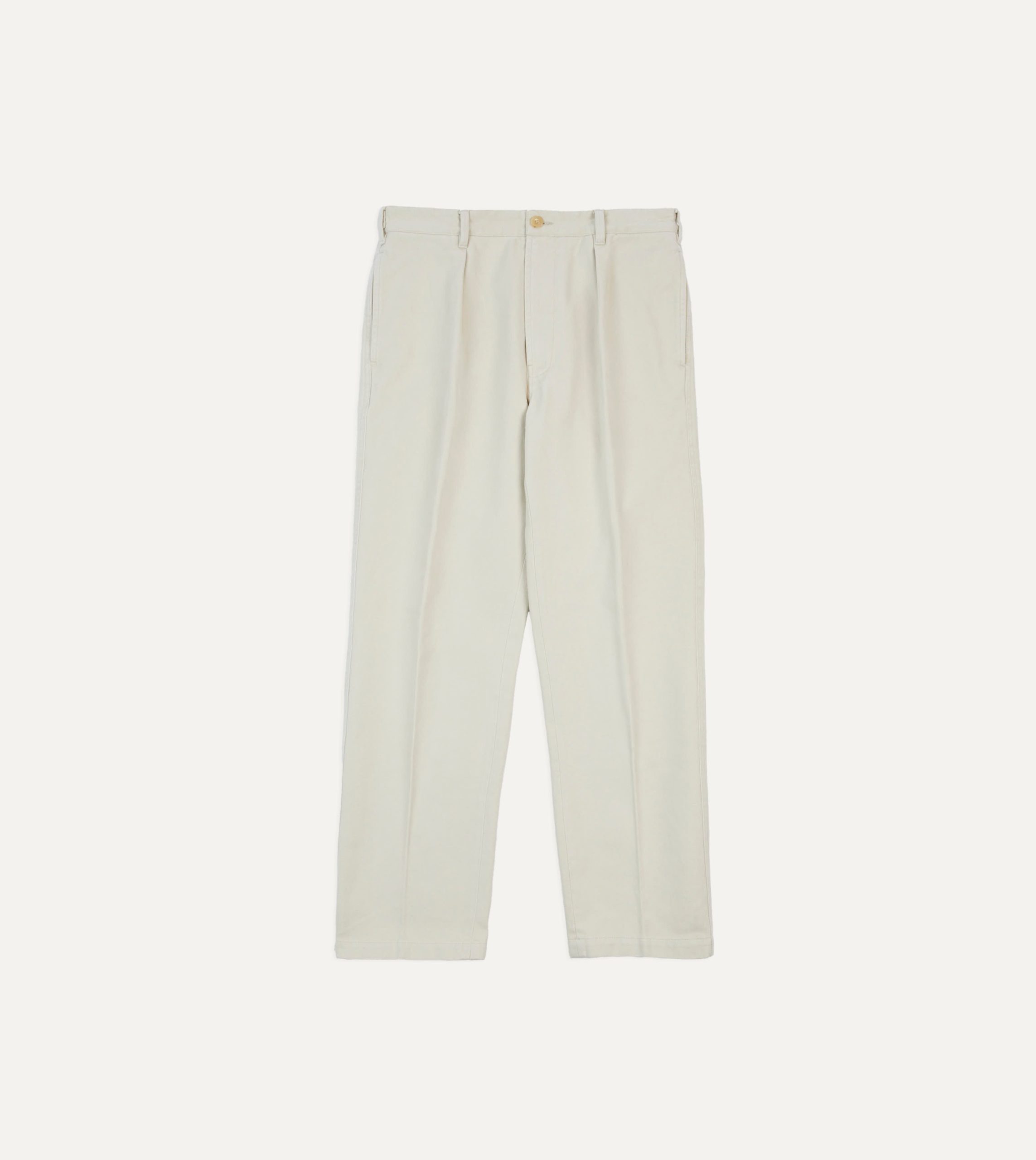 Ecru Heavy Cotton Twill Games Trousers - Image 3