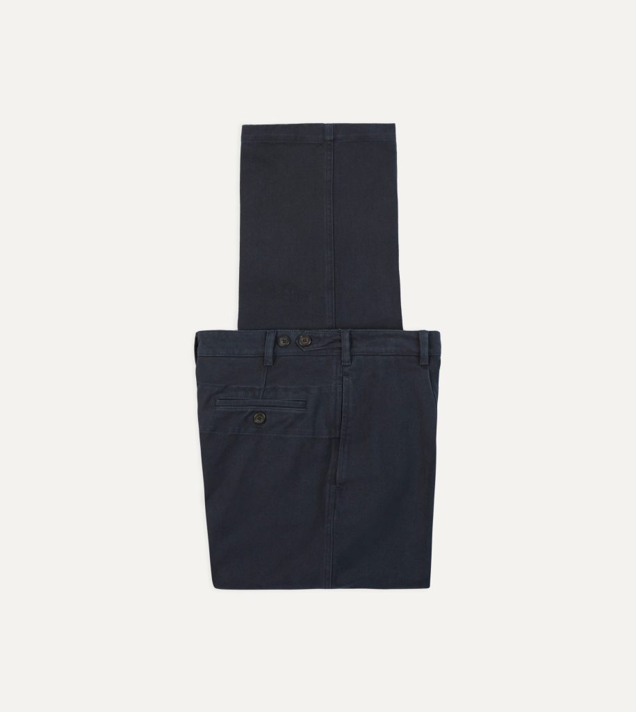 Dark Navy Heavy Cotton Twill Games Trousers